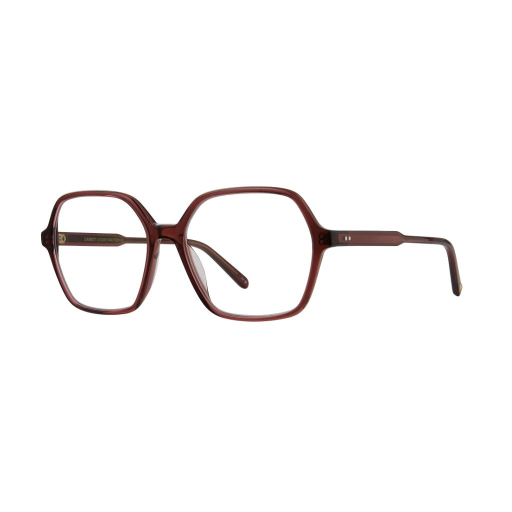 Garrett Leight MARIPOSA Strawberry Jam Brille Seitenansicht eckige Oversize Retro Fassung Damen Designerbrille München Optiker Optik Bartholomä