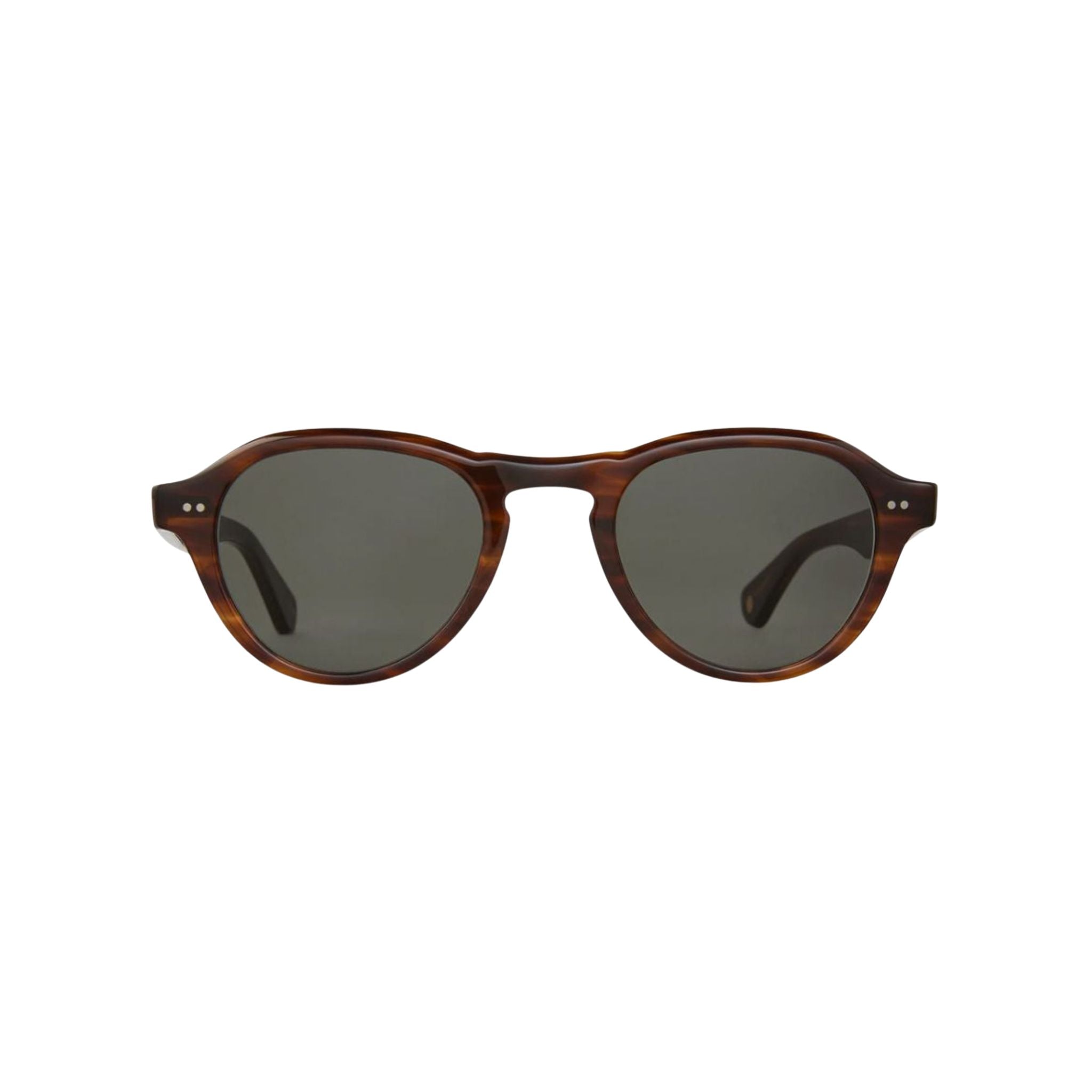 Garrett Leight McNally Sun Brandy Tortoise Sonnenbrille Frontansicht Aviator Unisex Havanna grüne Gläser München Optiker Optik Bartholomä