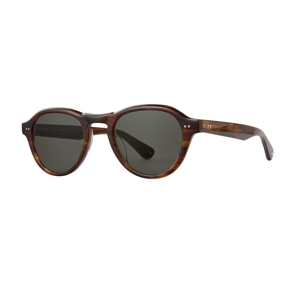 Garrett Leight McNally Sun Brandy Tortoise Sonnenbrille Seitenansicht Acetat Aviatorform Havanna Unisex Designer München Optiker Optik Bartholomä