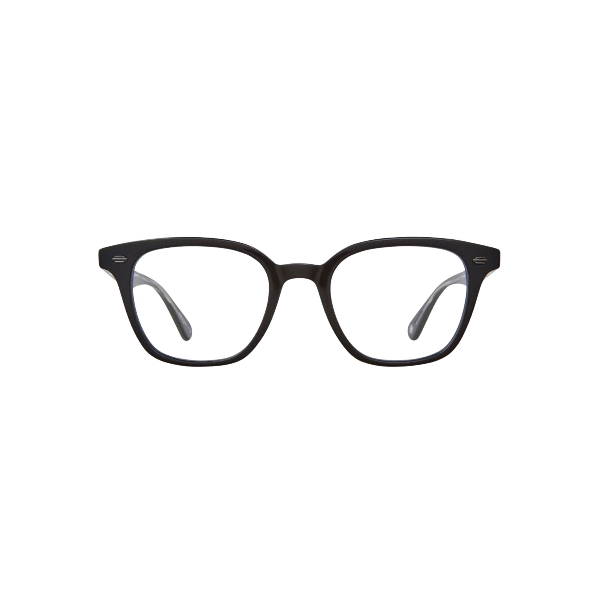 Garrett Leight ZAC Black Brille Frontansicht eckige Unisex Designerbrille schwarz München Optiker Optik Bartholomä
