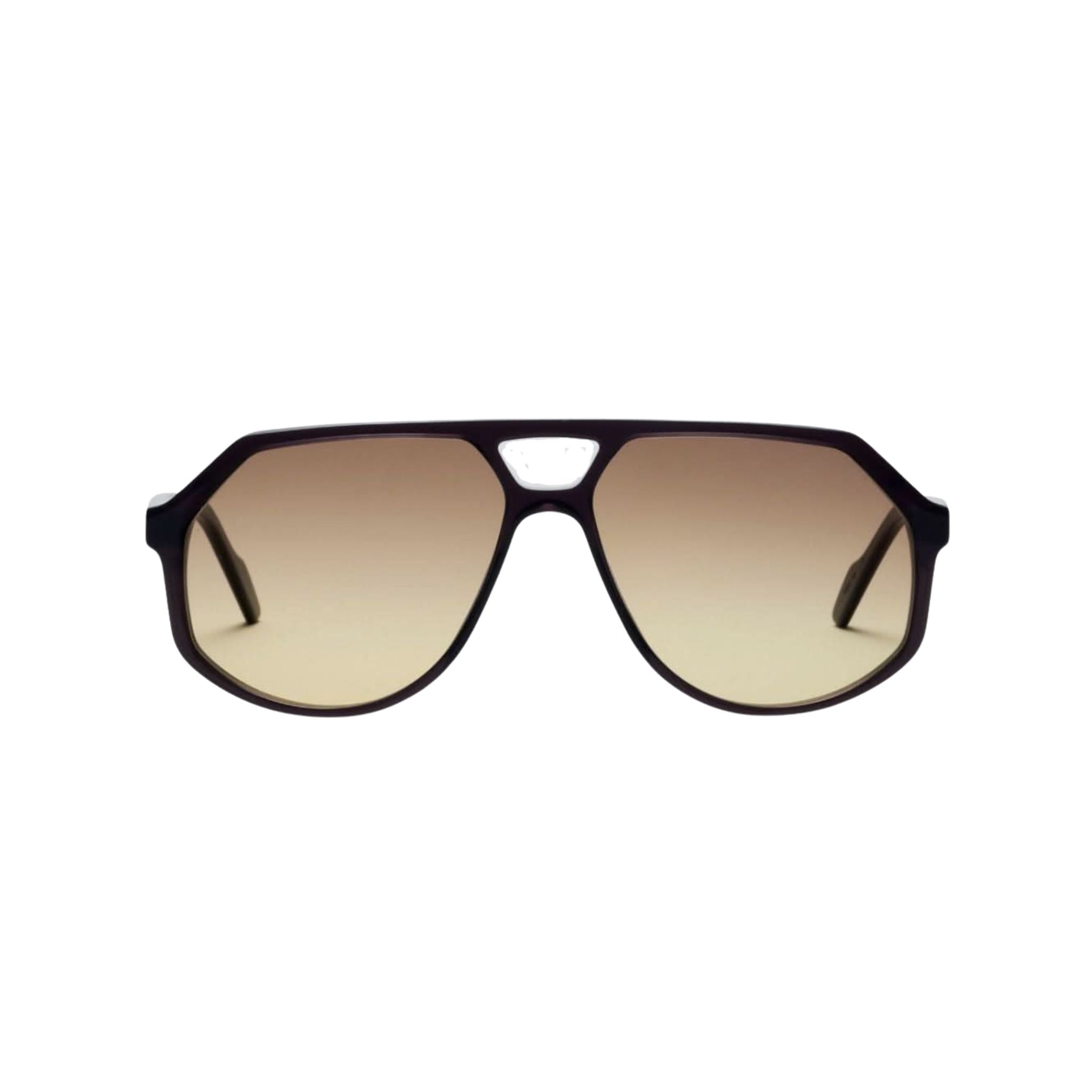 Frontansicht der HUG Spectacles REED 05G in Onyx mit Brown-to-Caramel-Verlauf bei Optik Bartholomä München