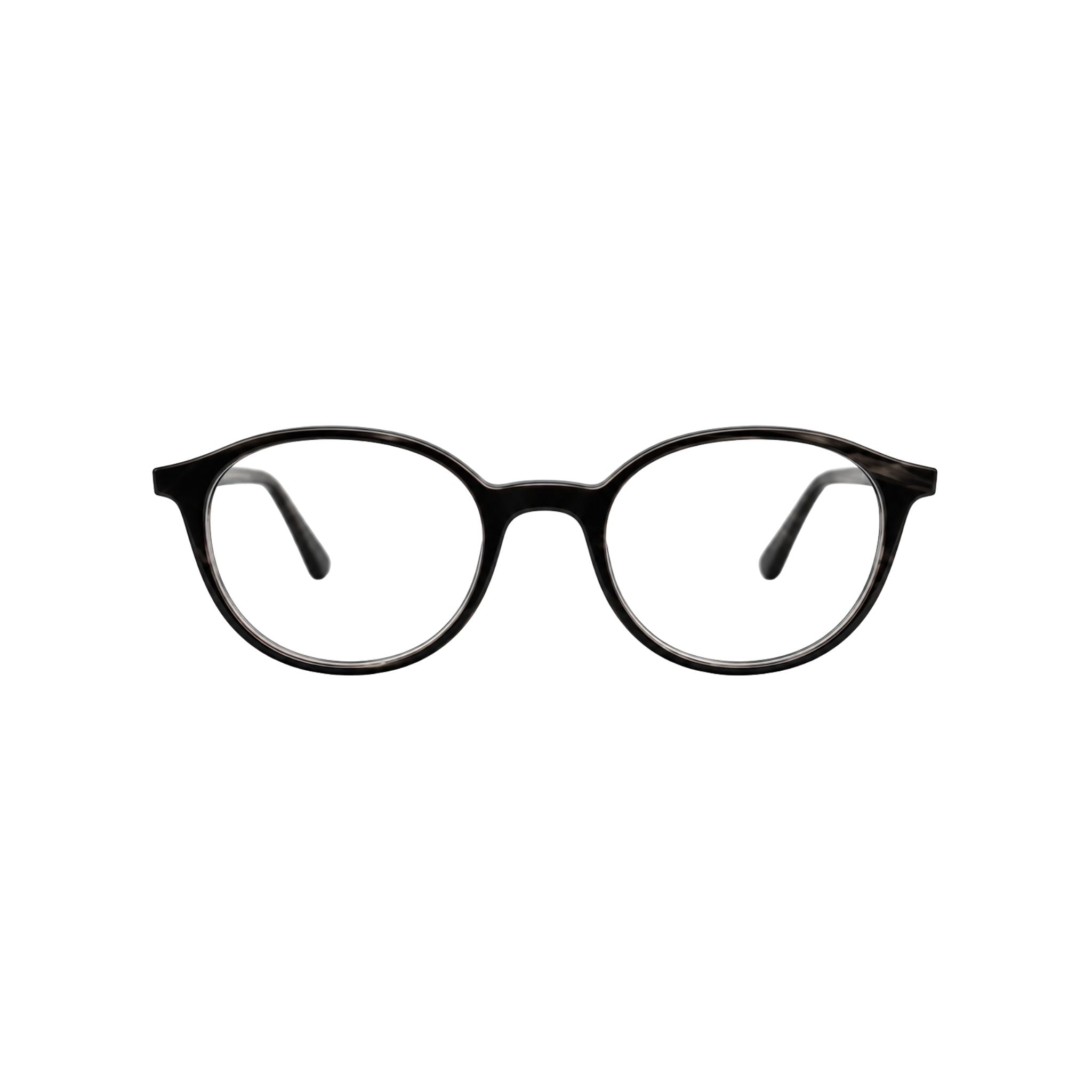 Hoffmann Natural Eyewear 2304 H18 Brille Frontansicht Panto Naturhorn Schwarz Anthrazit BRILLEN SCHNEIDER München