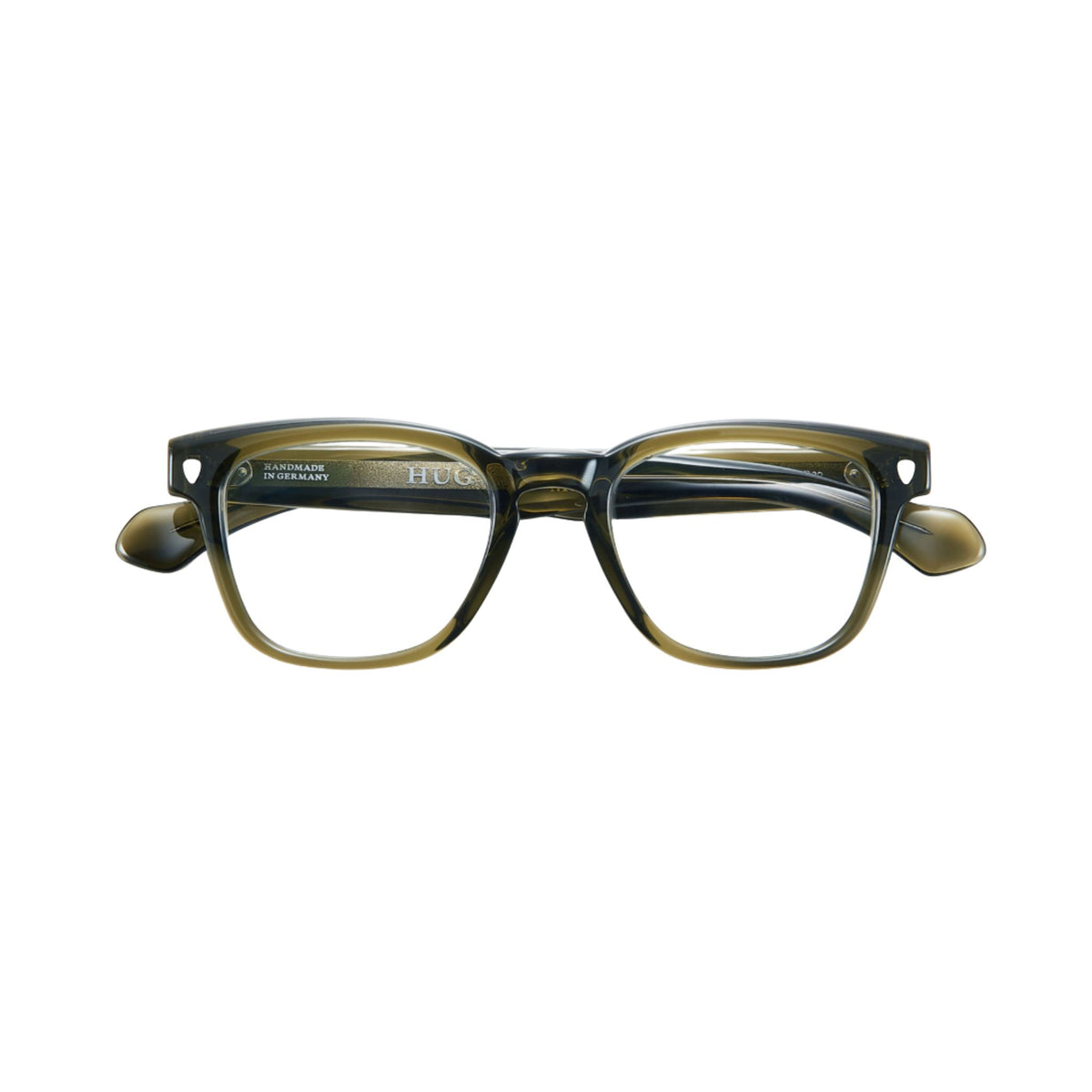 HUG Spectacles MORGANFIELD Brille Frontansicht rechteckige Acetatbrille Made in Germany Optik Bartholomä München