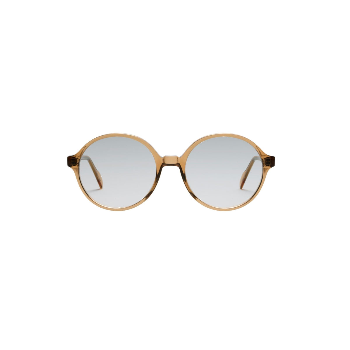 HUG Spectacles MURPHY SUN Copper 33S Sonnenbrille Frontansicht rund transparent Kupfer Optik Bartholomä München
