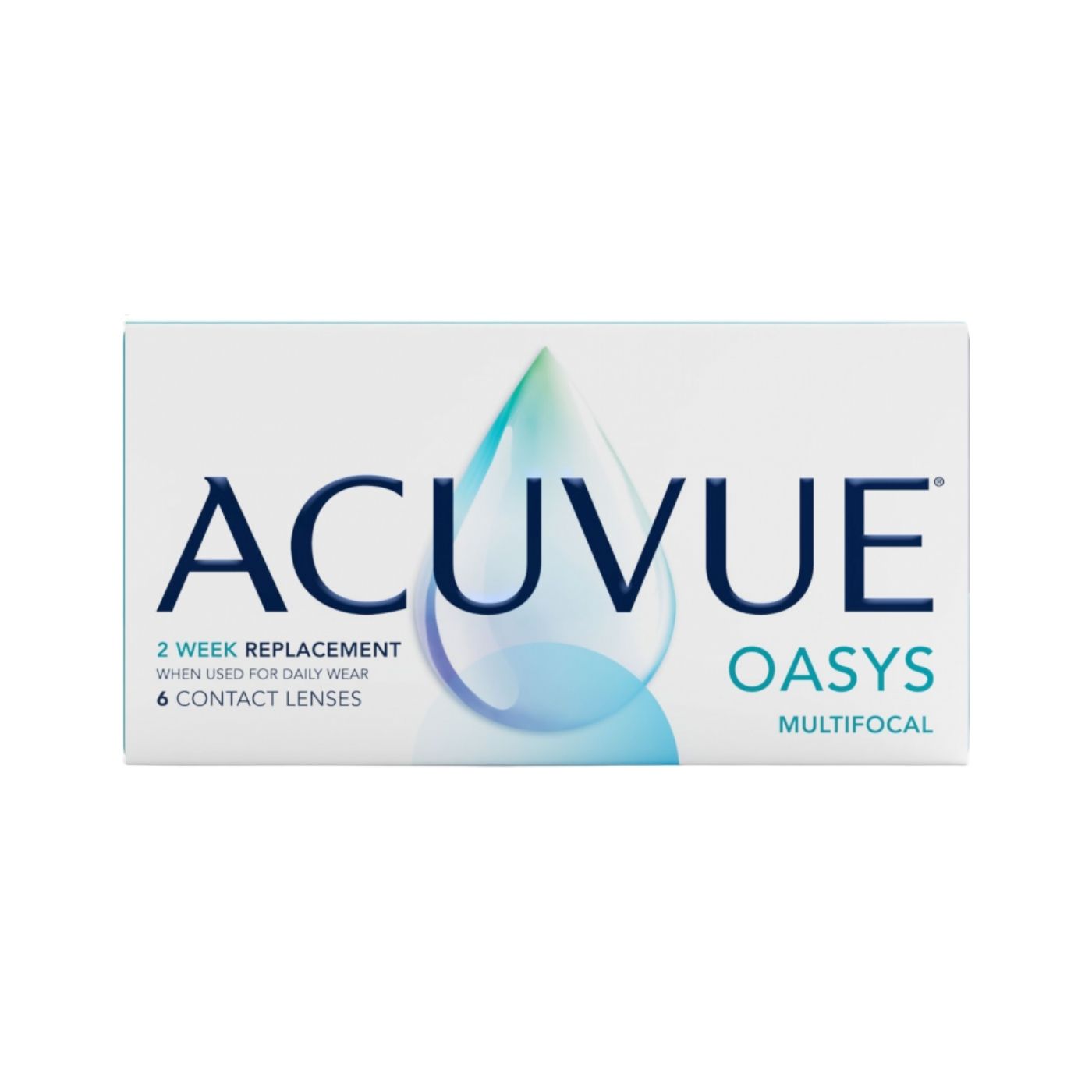 Verpackung der multifokalen Acuvue Oasys Zweiwochenlinsen – Johnson & Johnson Kontaktlinsen bei Brillen Schneider München erhältlich.