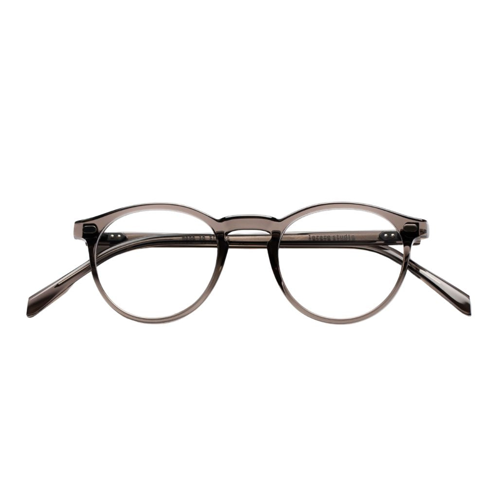 Lazare Studio Muir Storm Panto Brille rund transparent grau Acetat München Optiker Brillen Schneider