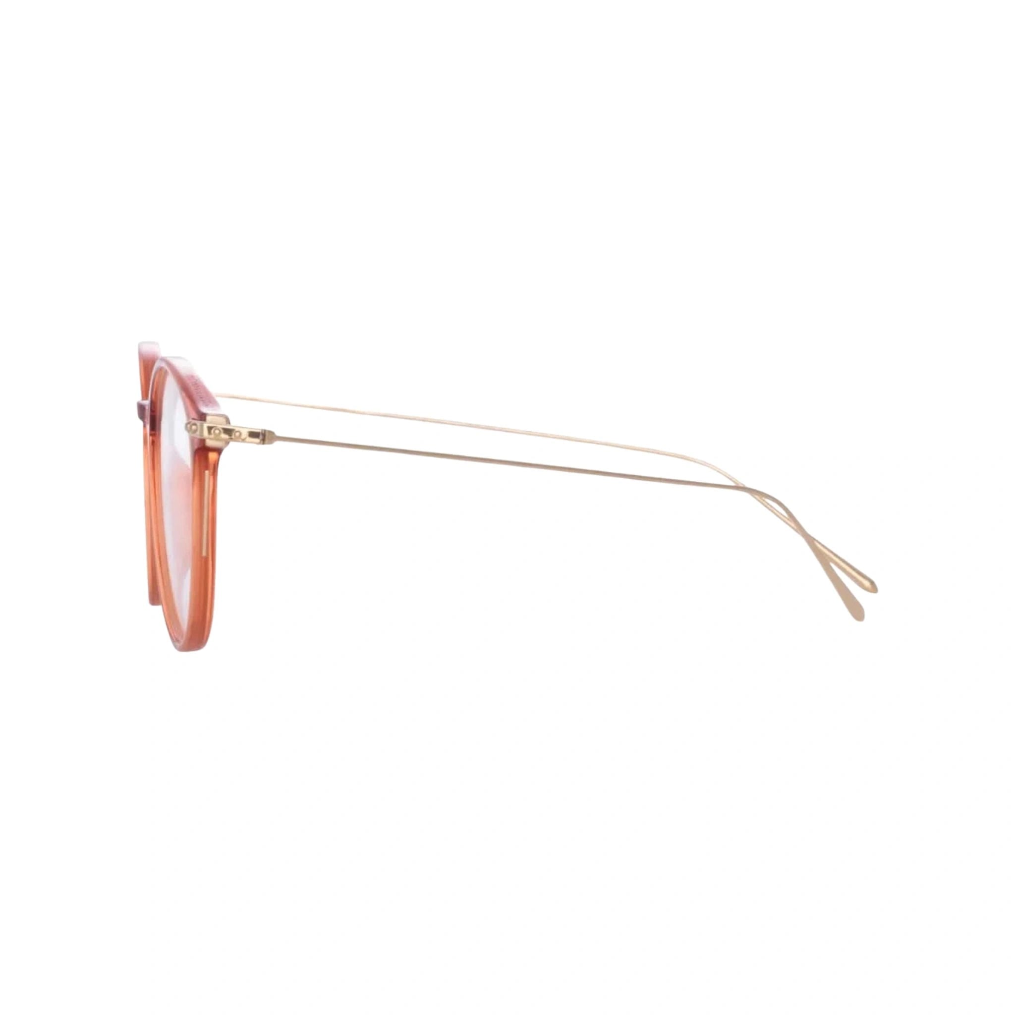 Die Linda Farrow Gray Amber Light Gold Brille kombiniert transparentes Acetat mit goldenen Akzenten und bietet höchsten Tragekomfort. Jetzt bei Brillen Schneider, Ihrem Optiker in München, erhältlich.
