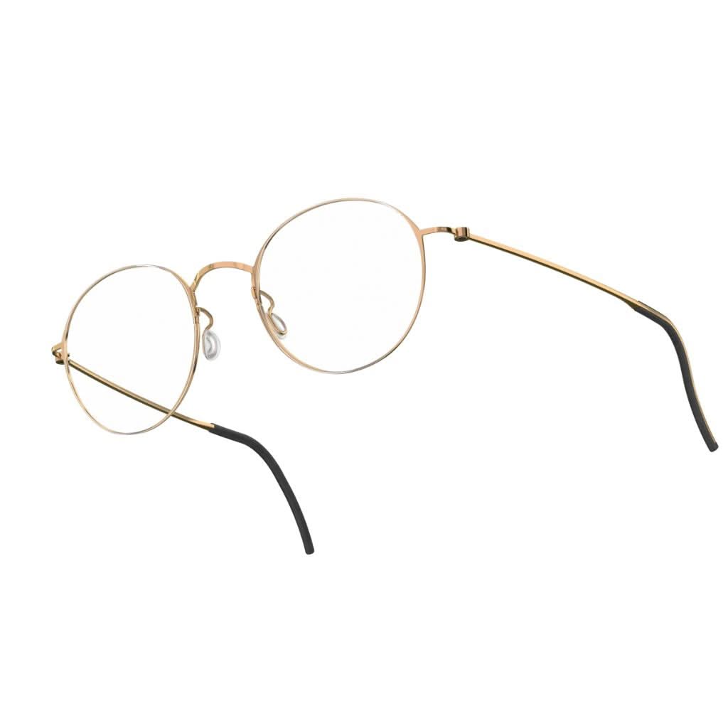 Seitenansicht der Brille 5504 von Lindberg, zeigt die schlanke Form und die feinen Details des leichten Titan. Exklusiv bei Brillen Schneider in München erhältlich.