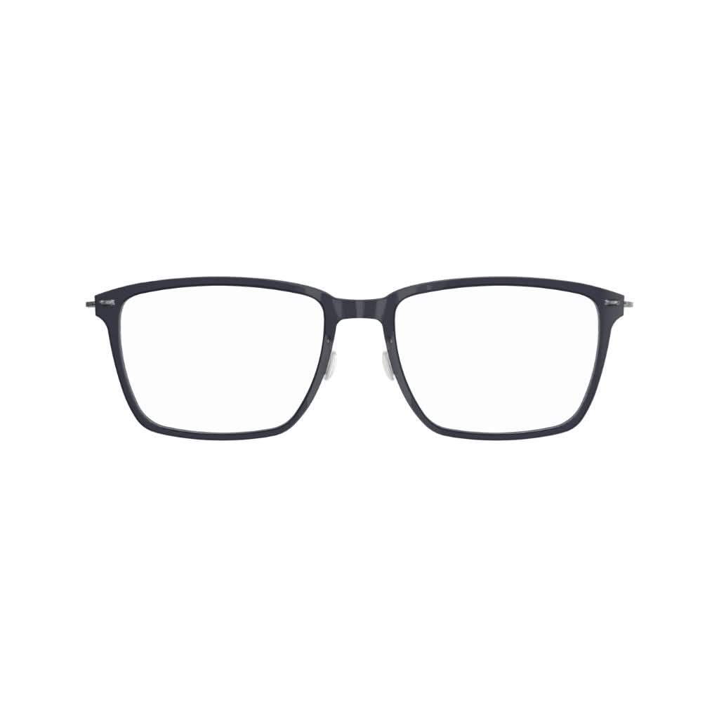 Brille Modell 6505 C06 von Lindberg – Frontansicht der grau-schwarzen Acetatfassung mit feinen, minimalistischen Titanbügeln. Jetzt erhältlich bei Brillen Schneider in München.