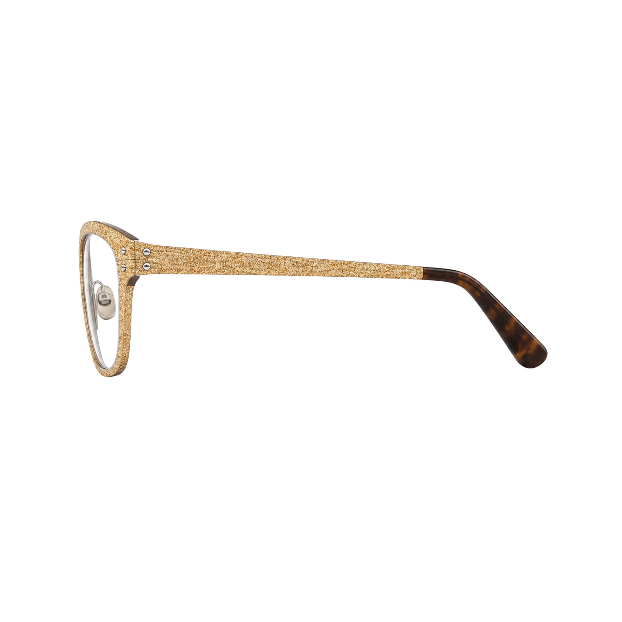 LUCAS DE STAËL Stratus Full Rim P13 Brille Seitenansicht Schiefer Naturton braun melierte Bügel BRILLEN SCHNEIDER München