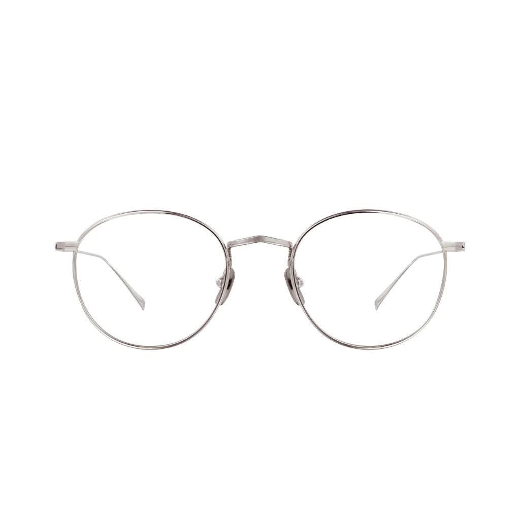 Lunor Brille M9 01 Hell-Silber – Frontansicht puristische Titanfassung mit klarer Linienführung bei Brillen Schneider München Maxvorstadt