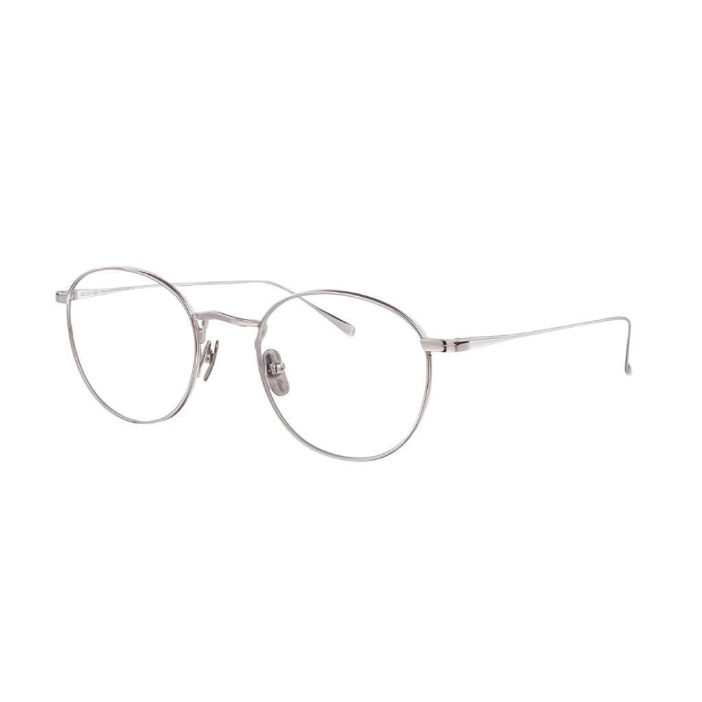 Designerbrille Lunor M9 01 Hell-Silber – Seitenansicht feine, puristische Titanfassung bei Brillen Schneider München Maxvorstadt