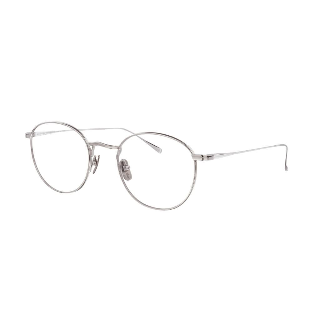 Designerbrille Lunor M9 01 Hell-Silber – Seitenansicht feine, puristische Titanfassung bei Brillen Schneider München Maxvorstadt