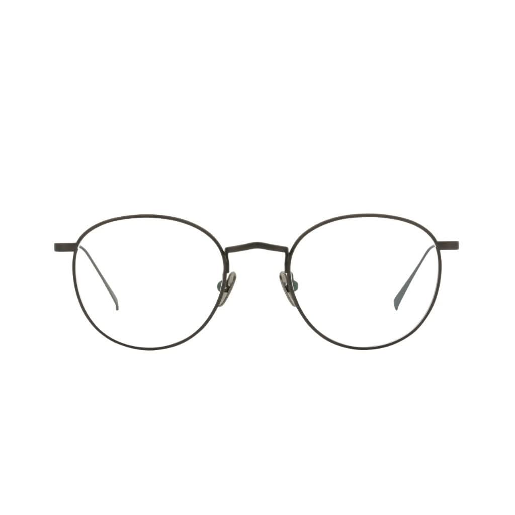 Frontansicht der Lunor Brille M9 01 in Schwarz satiniert – matte Titanfassung mit klarer Linienführung bei Brillen Schneider München