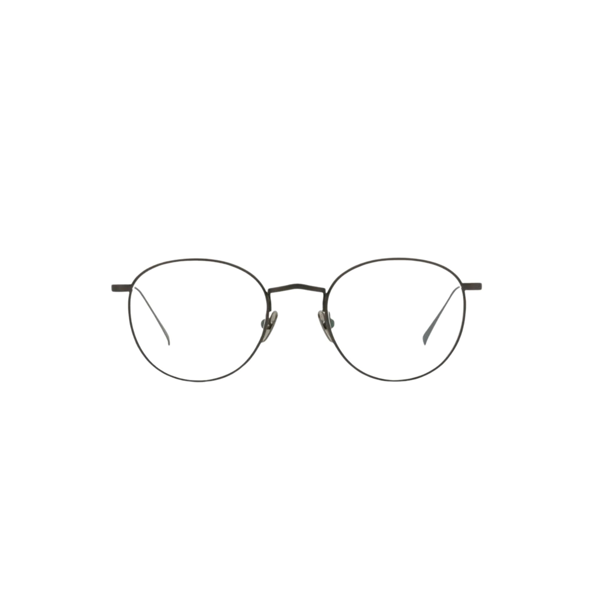 Frontansicht der Lunor Brille M9 01 in Schwarz satiniert – matte Titanfassung mit klarer Linienführung bei Brillen Schneider München