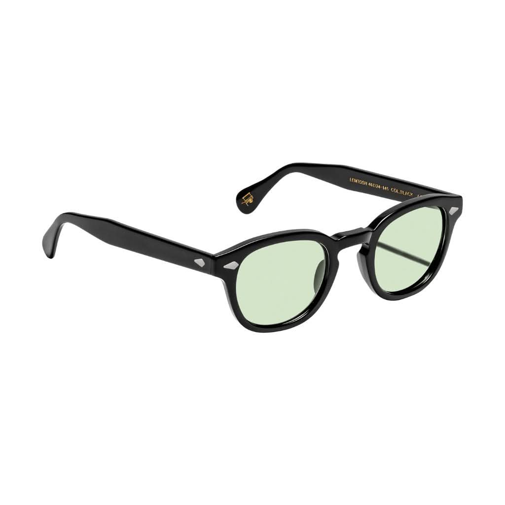 Seitenansicht der Moscot Lemtosh Tints Sun Limelight – markante Sonnenbrille aus Acetat mit klassischer Lemtosh-Form bei Optik Bartholomä München