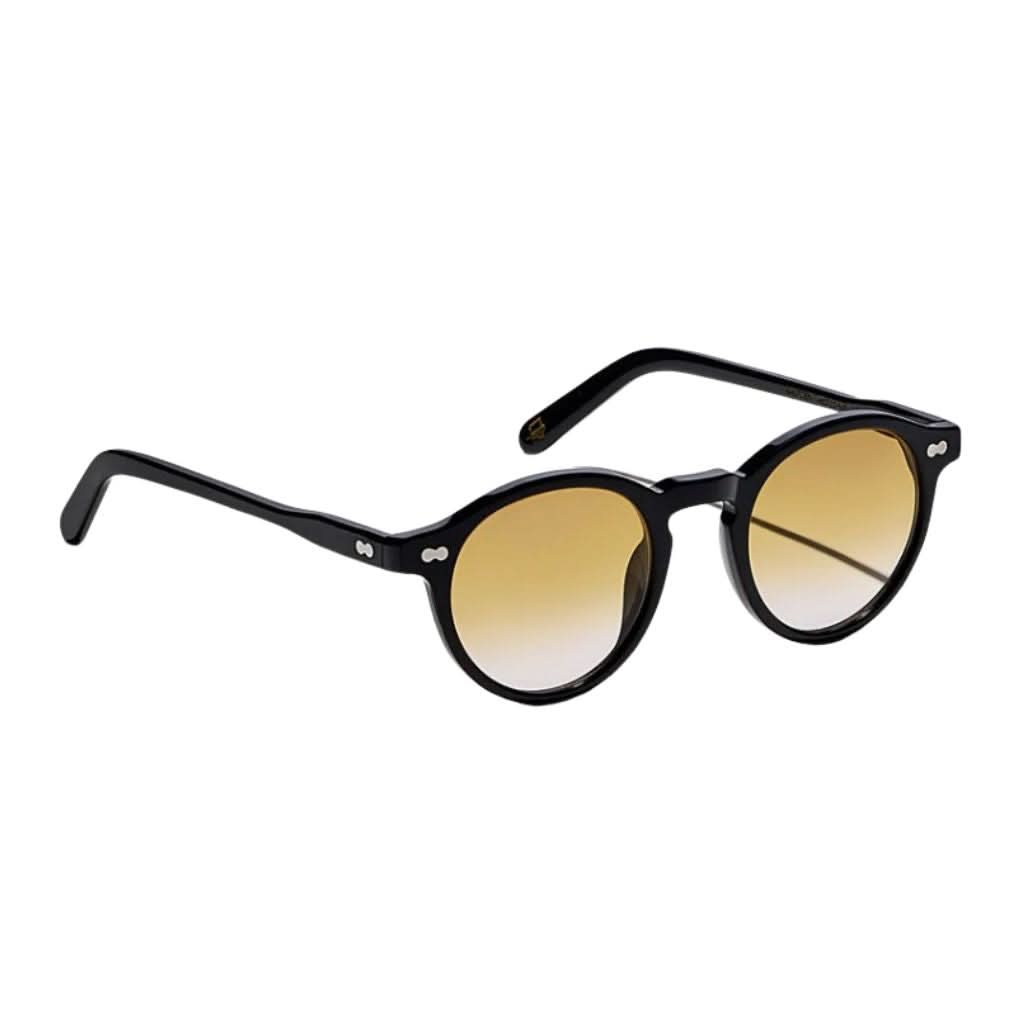 Designer-Sonnenbrille Moscot Miltzen Tints in Chestnut Fade – Seitenansicht zeitlose New-York-Brille aus Acetat bei Optik Bartholomä München
