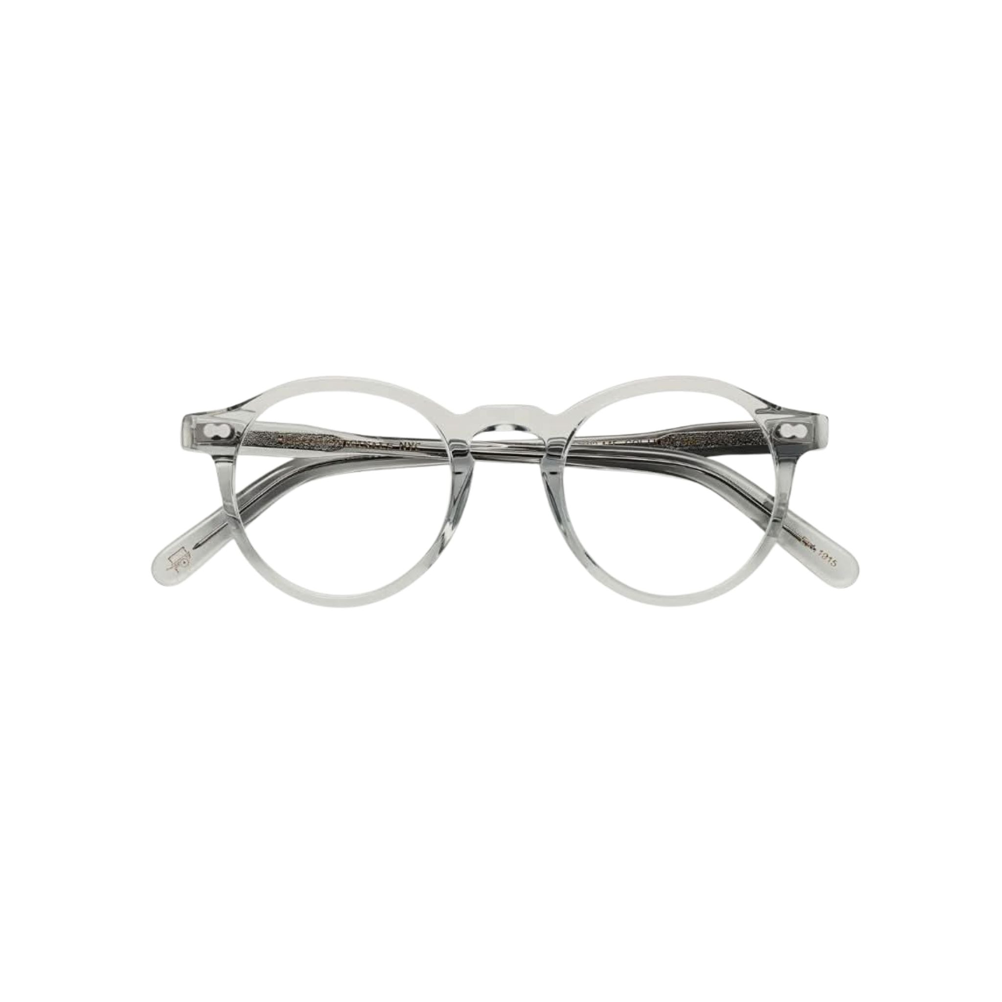 Moscot Miltzen in Light Grey – elegante Panto-Brille mit transparentem grauen Acetatrahmen, erhältlich bei Optik Bartholomä in München