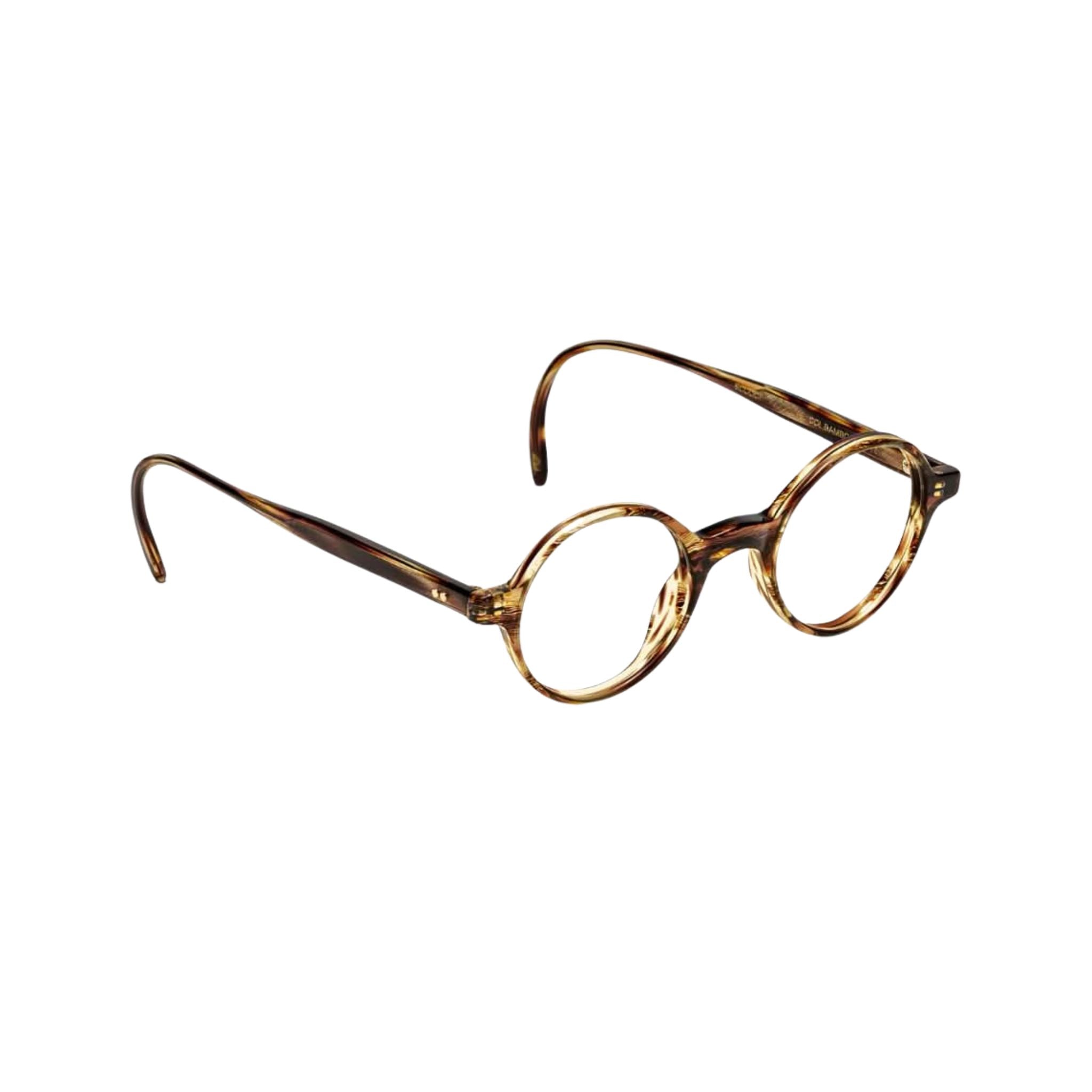 Seitenansicht der Moscot SCOOCH Brille in Bamboo, bei Optik Bartholomä in München – schmale Passform, geschwungenes Design und stilvolle Leichtigkeit.