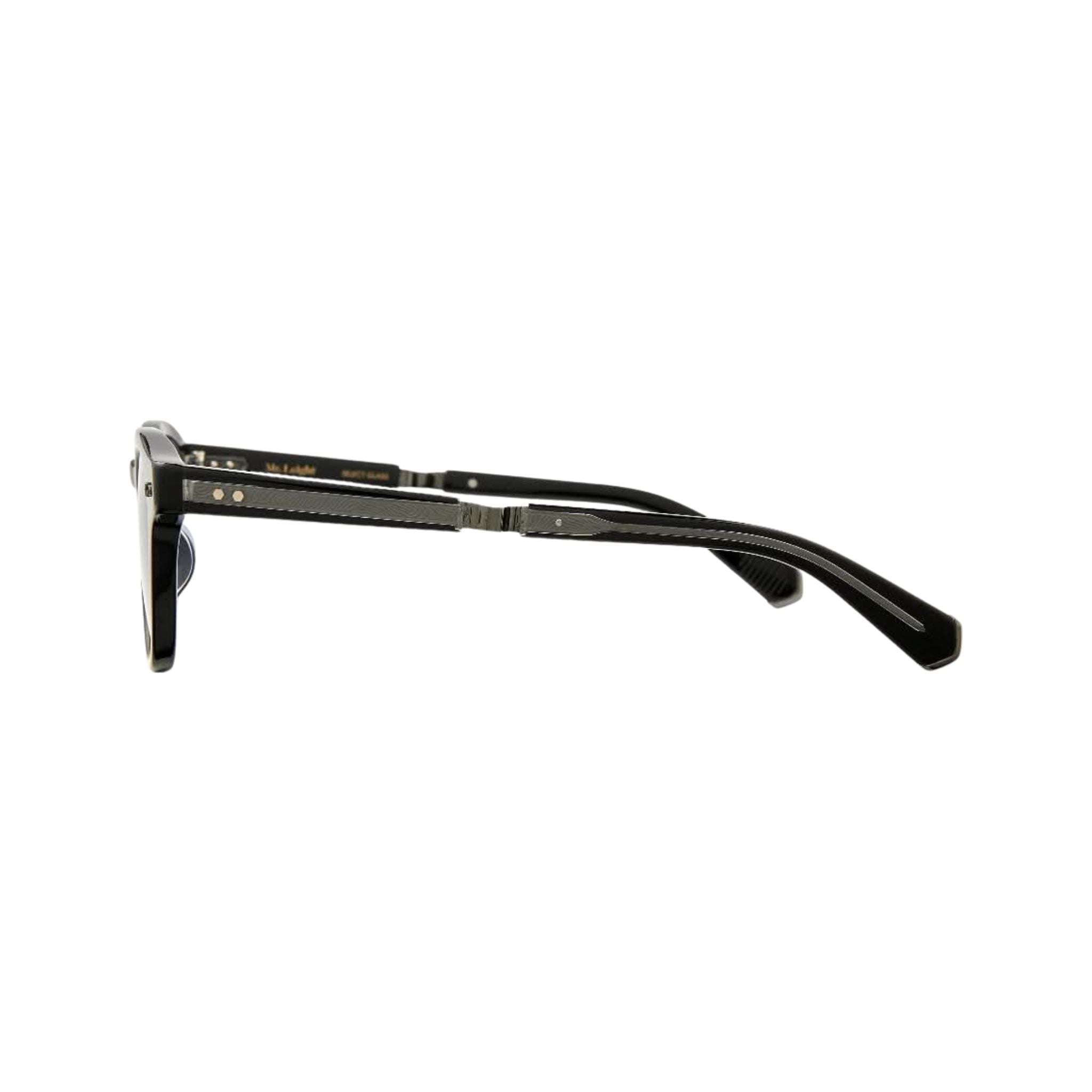Detailansicht des Rahmens der Sonnenbrille James S von Mr. Leight – filigranen Akzente und hochwertigen Acetat für exklusiven Look bei Brillen Schneider