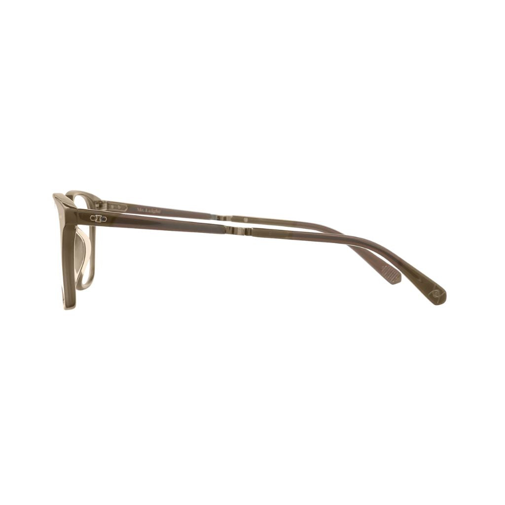 Detailansicht des Rahmens der Mr. Leight Kanaloa C Citrine – Antique Gold, mit filigranen goldenen Akzenten und hochwertigem Metall – Designer-Sonnenbrille bei Brillen Schneider