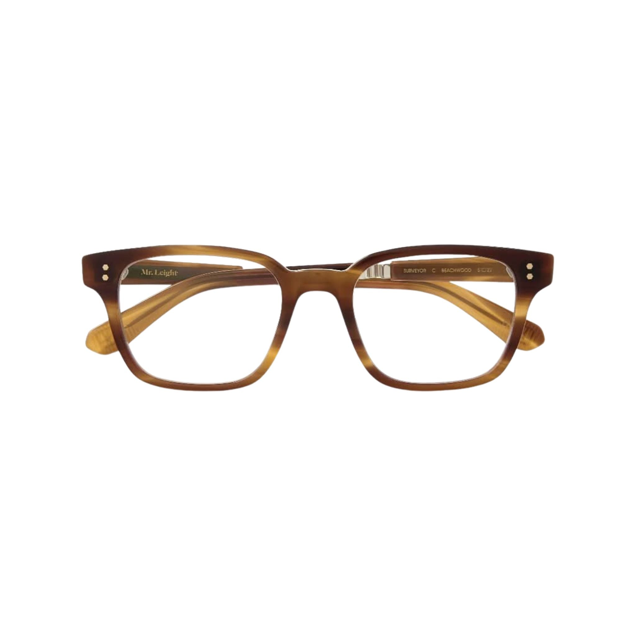 Mr. Leight Surveyor C Beachwood White Gold Designerbrille getragen – luxuriöses Design mit Beachwood-Acetat und Weißgold-Akzenten für einen eleganten, zeitlosen Look, erhältlich bei Brillen Schneider, Ihrem Optiker seit 1970 in München