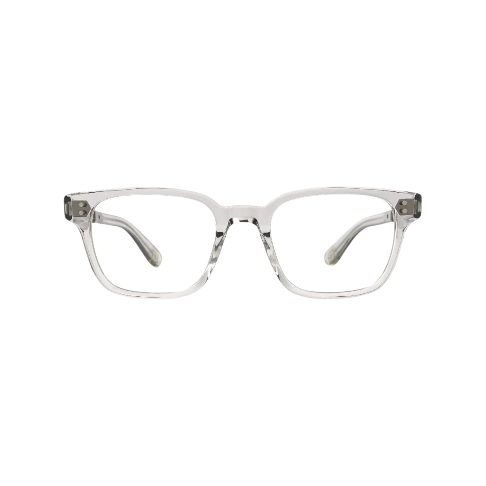 Frontansicht der Mr. Leight Surveyor C Quicksilver Platinum Designerbrille – moderne Kombination aus hochwertigem Acetat in Quicksilver und edlen Platin-Akzenten für einen eleganten Look, erhältlich bei Brillen Schneider in München