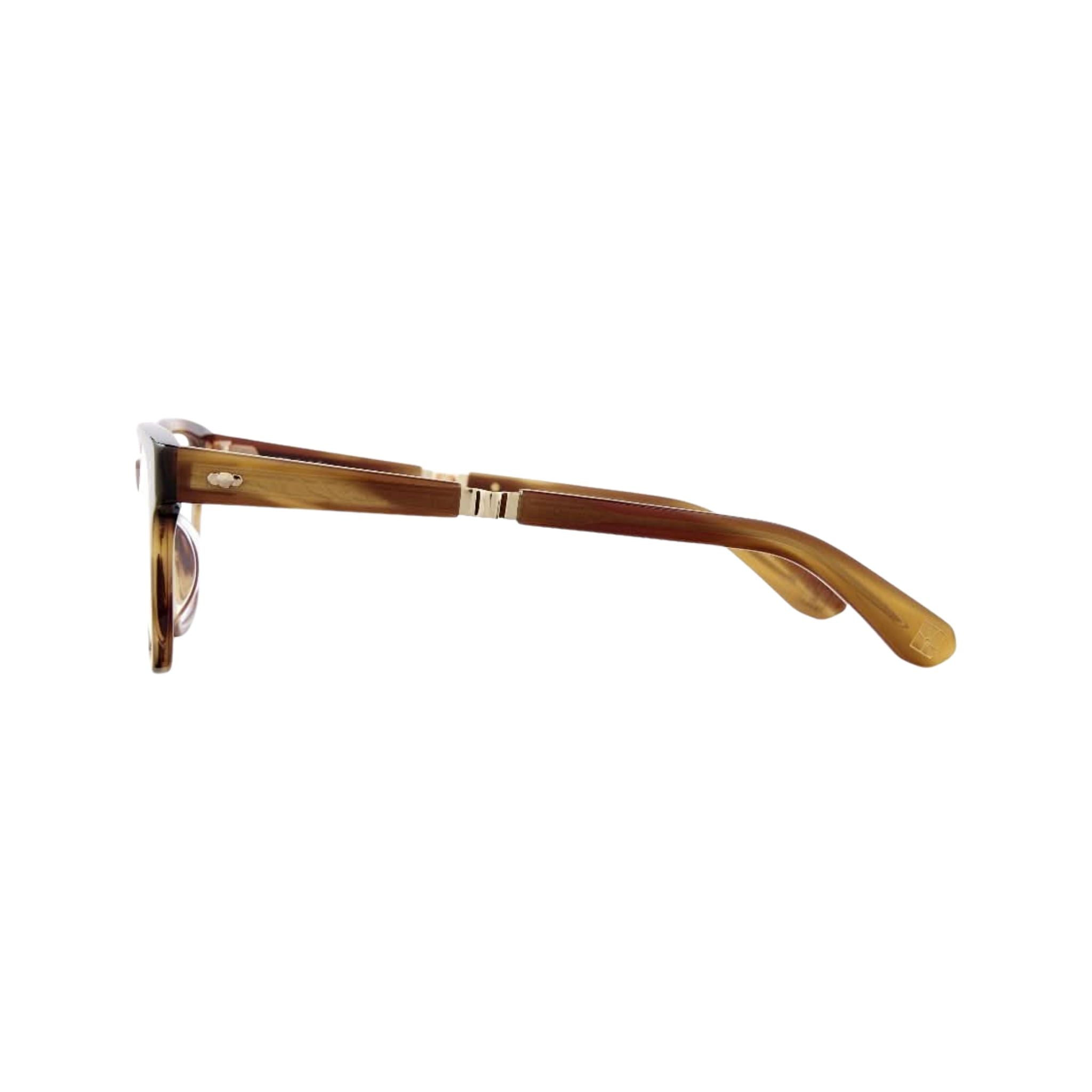 Detailansicht der Mr. Leight Surveyor C Beachwood White Gold Designerbrille – hochwertige Verarbeitung mit Beachwood-Acetat und feinen Weißgold-Akzenten für eine exklusive Optik, erhältlich bei Brillen Schneider in München