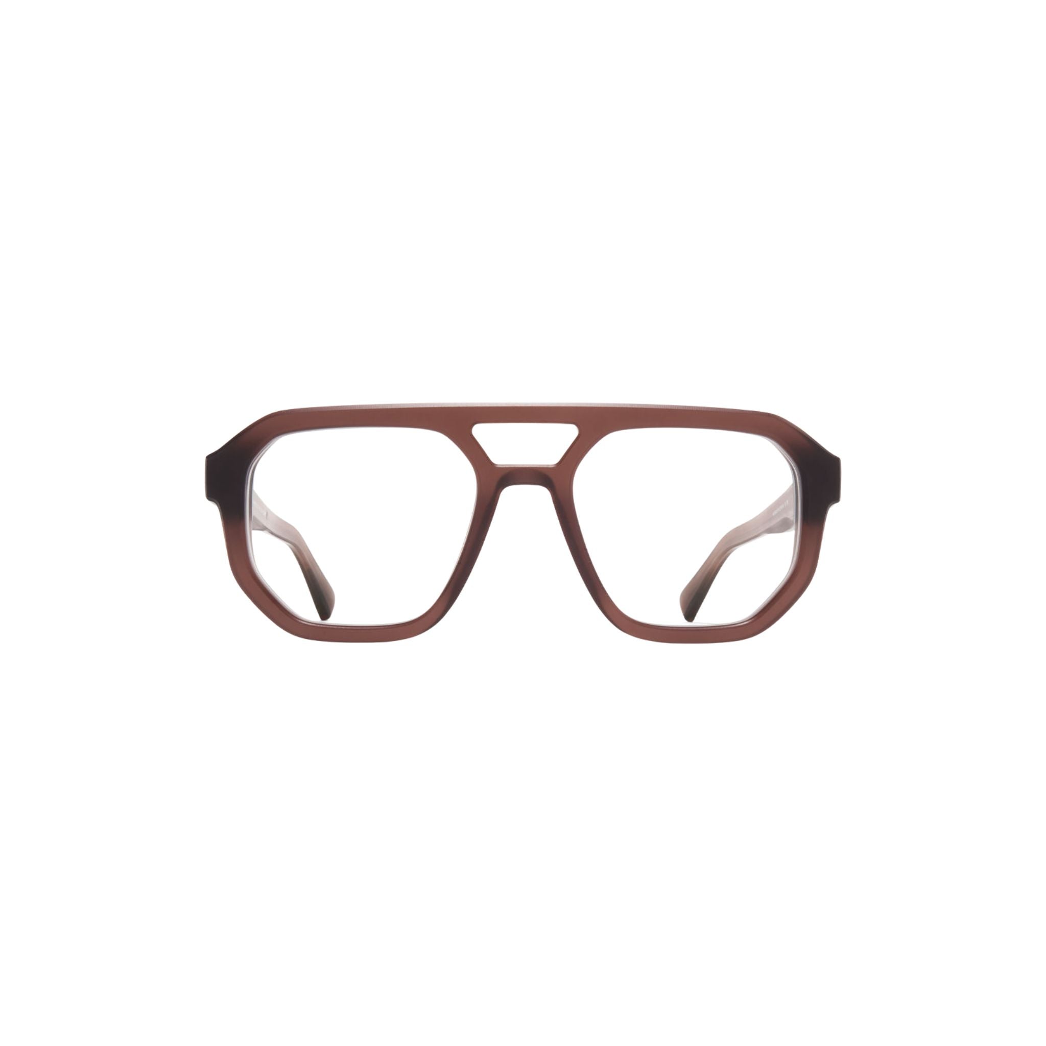 MYKITA AMARE 374 Brille Frontansicht quadratisch transparent Braun Acetat München Optiker Optik Bartholomä