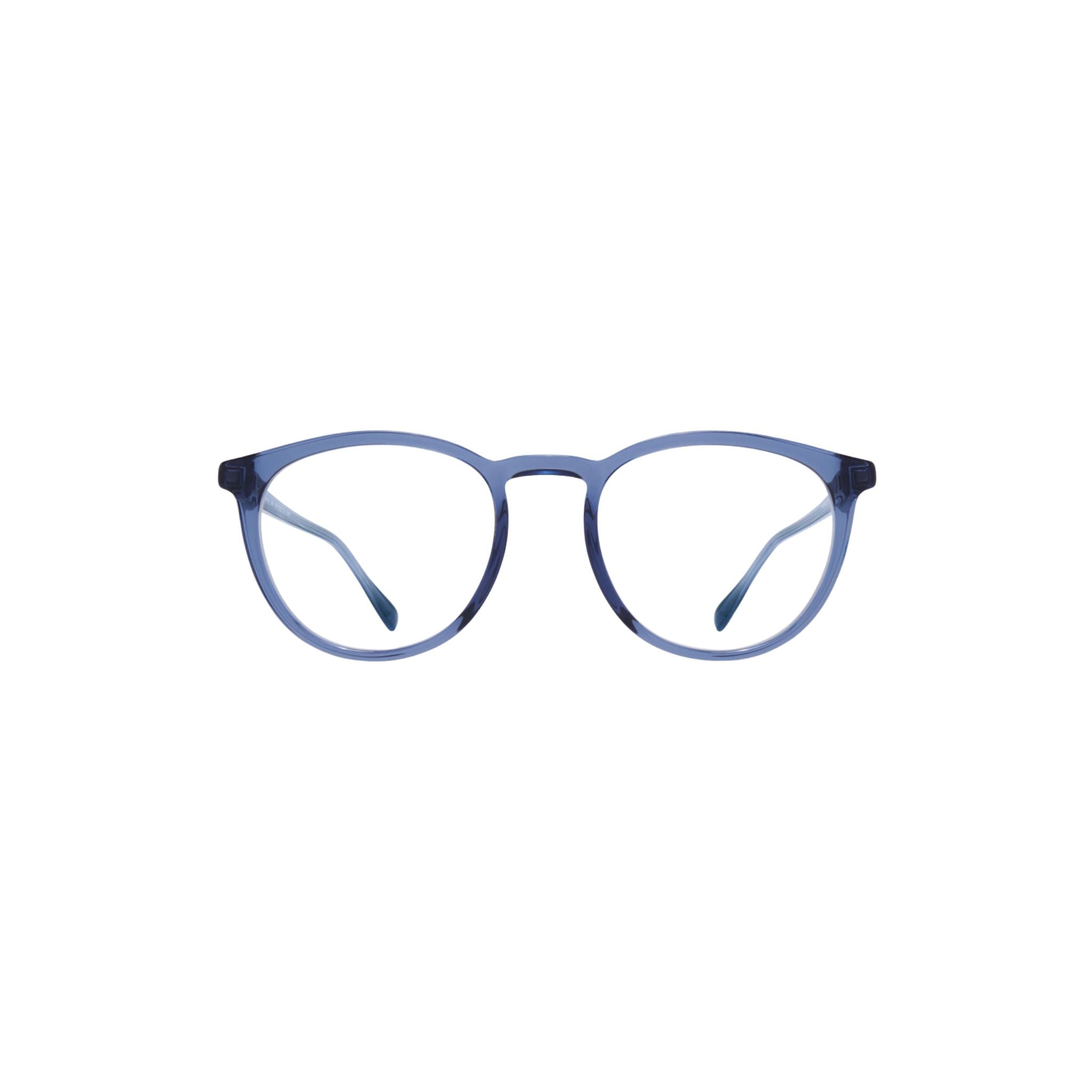 MYKITA DAVU 737 Brille Frontansicht oval Deep Blue transparent Blau Acetat Designerbrille München Optiker Optik Bartholomä