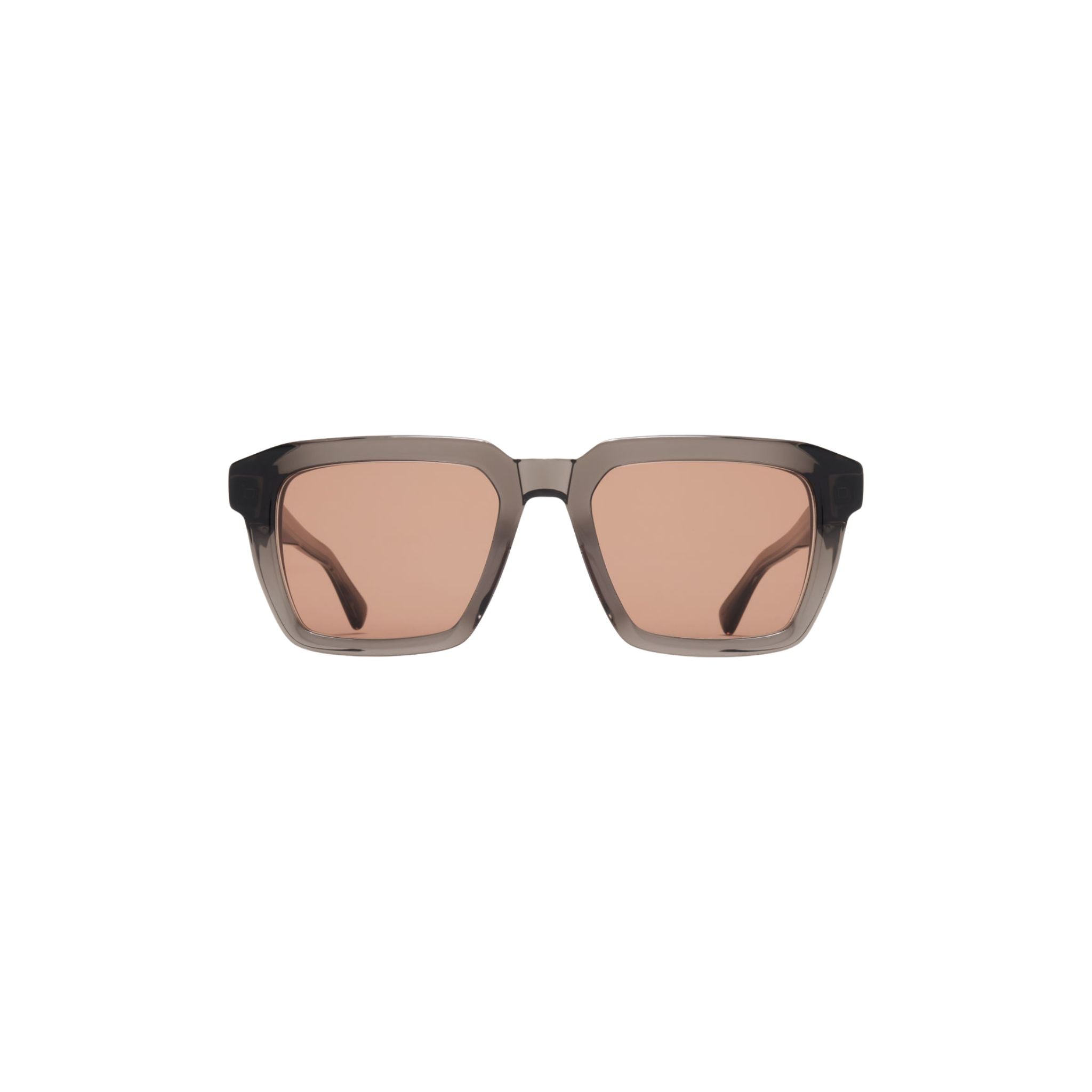 MYKITA SOMA C159 Sonnenbrille Frontansicht rechteckig Clear Ash transparent Grau Cedar Brown Gläser München Optiker Optik Bartholomä