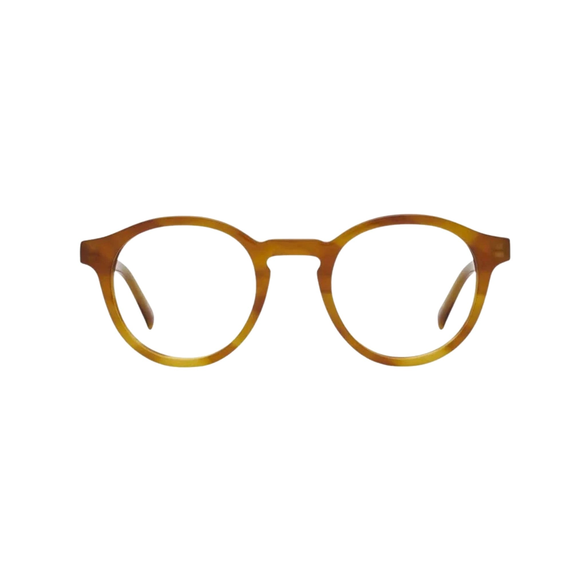 Die Nirvan Javan London 03:26 Brille in honigbraunem Acetat, handgefertigt und mit präziser Verarbeitung, vereint zeitloses Design und elegante Ästhetik. Jetzt bei Brillen Schneider entdecken. Ihr Augenoptiker in Sachen Design und exklusive Brillen in München