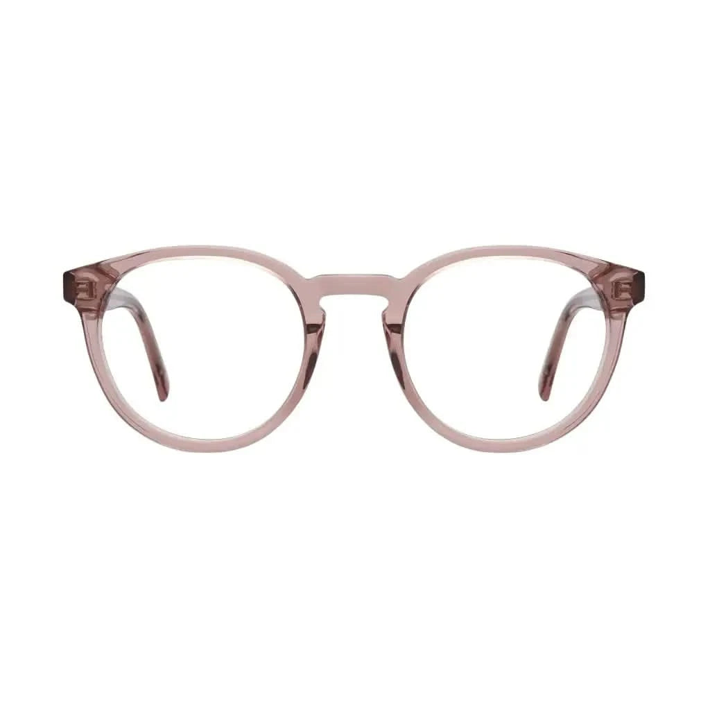 Die rosa Brille Paris 01:18 von Nirvan Javan mit nachhaltigen Acetat-Rahmen, inspiriert von der Eleganz von Paris, erhältlich bei Brillen Schneider, Ihrem Optiker in München