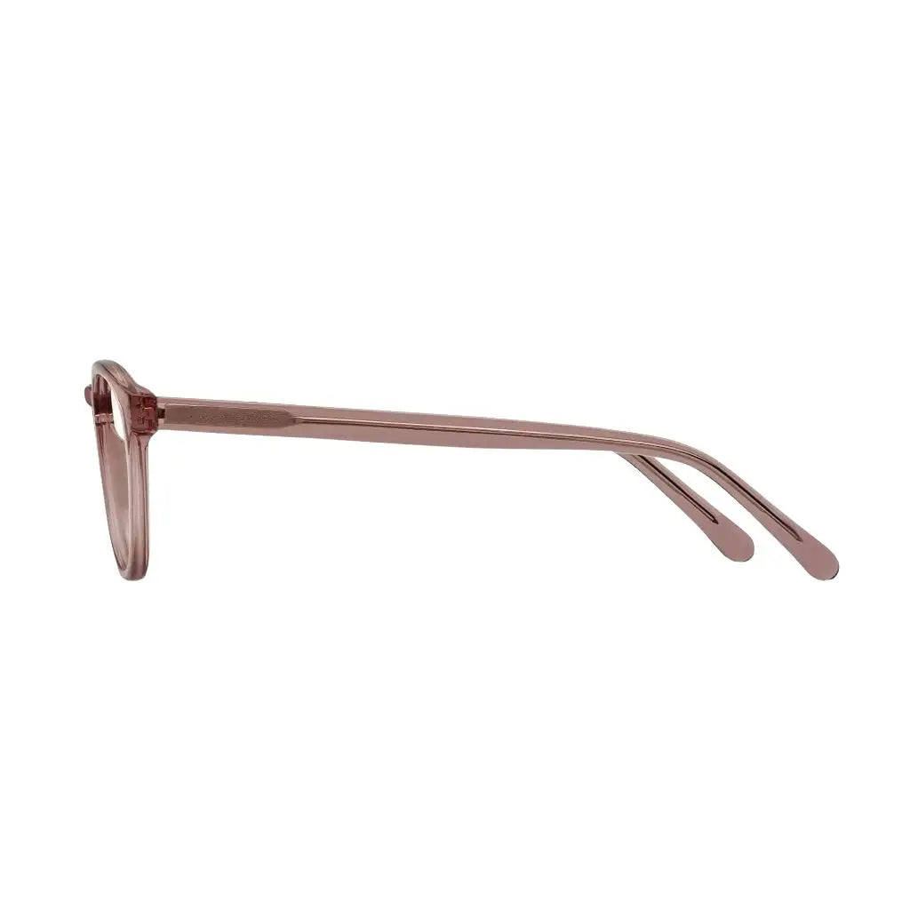 Die rosefarbene Nirvan Javan Paris 01:18 Brille mit nachhaltigen Acetat-Rahmen, ein elegantes Design, erhältlich bei Brillen Schneider, Ihrem Optiker in München für hochwertige Brillen.