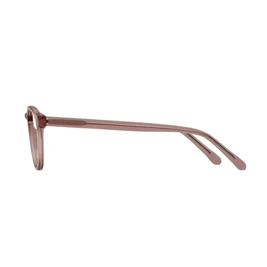 Die rosefarbene Nirvan Javan Paris 01:18 Brille mit nachhaltigen Acetat-Rahmen, ein elegantes Design, erhältlich bei Brillen Schneider, Ihrem Optiker in München für hochwertige Brillen.