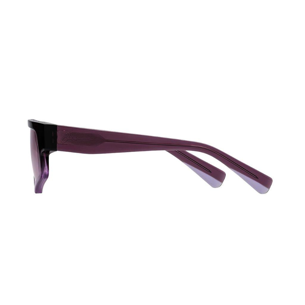 Seitenansicht der Sonnenbrille Nirvan Javan Shades of Toronto 10:20:15 in eleganten Violett -  jetzt bei Brillen Schneider in München entdecken und besten Service genießen.