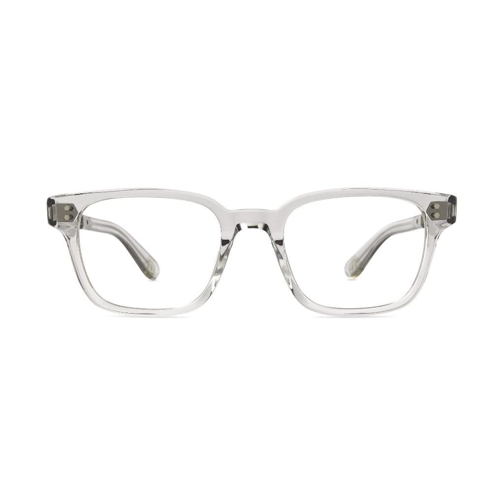 rontansicht der Mr. Leight Surveyor C Quicksilver Platinum Designerbrille – moderne Kombination aus hochwertigem Acetat in Quicksilver und edlen Platin-Akzenten für einen eleganten Look, erhältlich bei Brillen Schneider in München