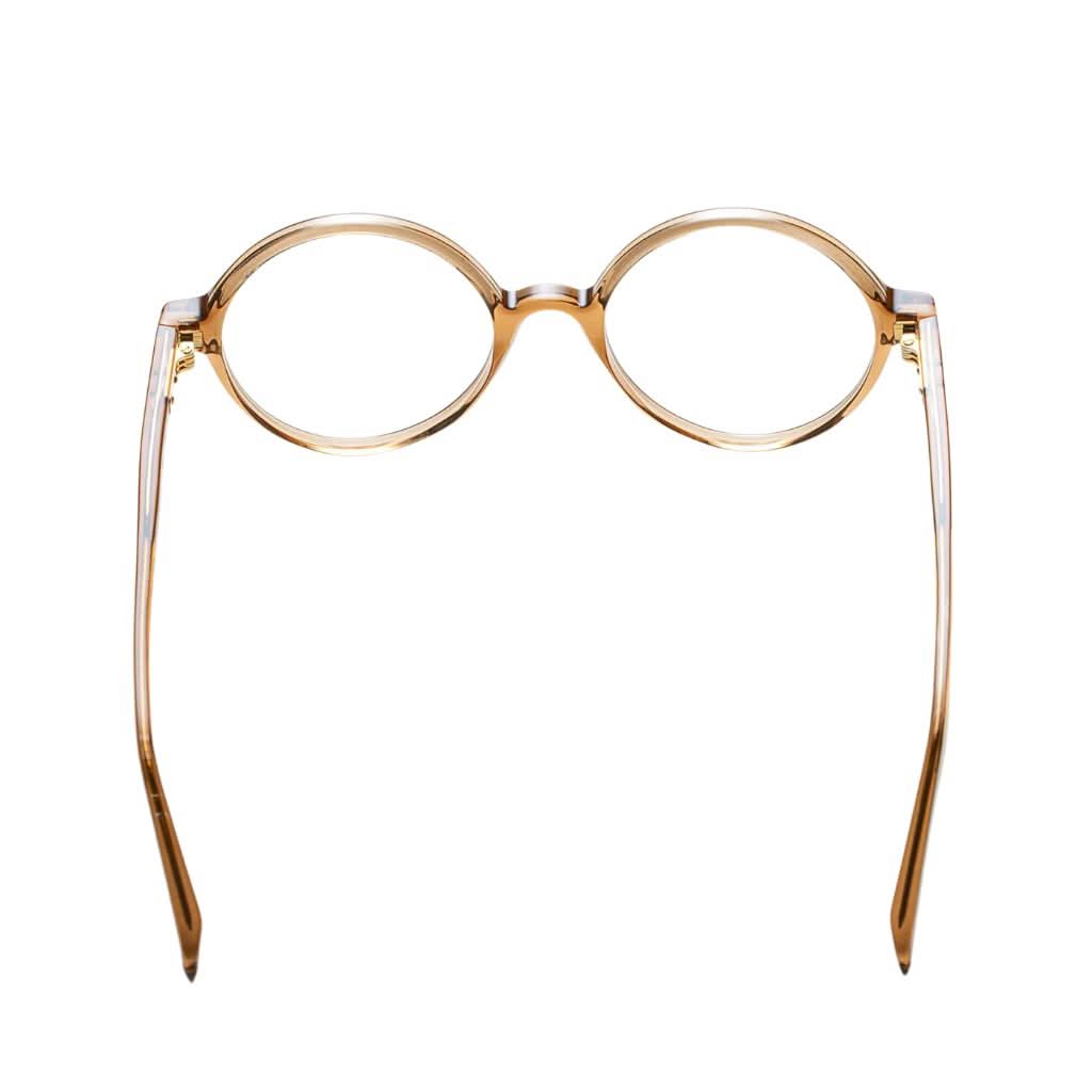 Elegante Panto-Brille Iris 10th in limited Edtion mit Gold-Details von Oscar Magnuson erhältlich bei Brillen Schneider in München.