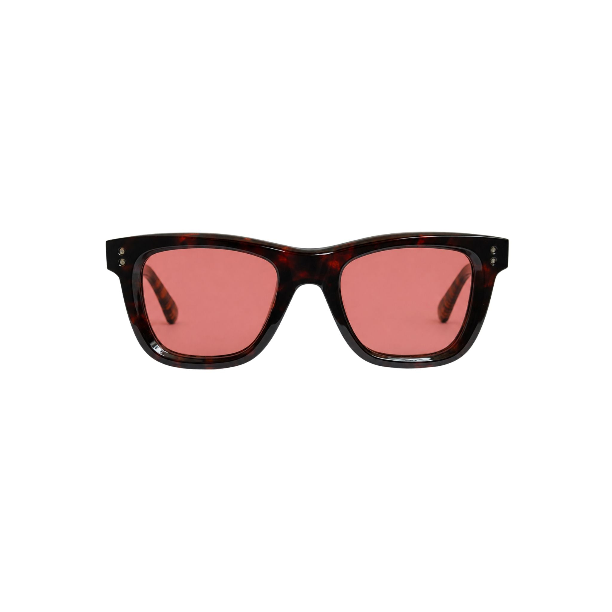 Pagani Eyewear P03 S Havanna Frontansicht Designer Sonnenbrille aus Acetat mit roséfarbenen Gläsern