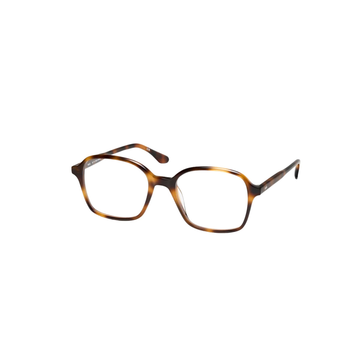 Peter and May ROSA LT10 Havana Brille Seitenansicht geometrische Acetatfassung Havanna Braun Optik Bartholomä München