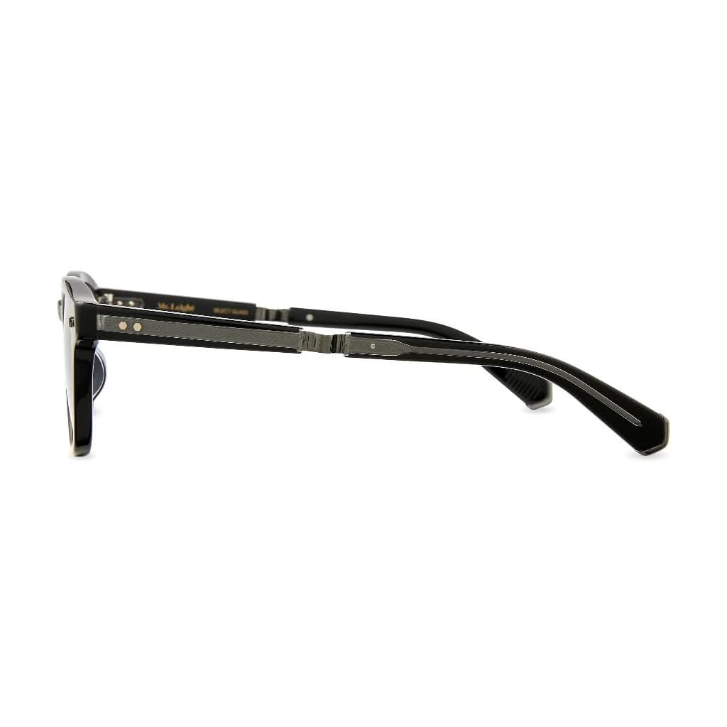 Detailansicht des Rahmens der Sonnenbrille James S von Mr. Leight – filigranen Akzente und hochwertigen Acetat für exklusiven Look bei Brillen Schneider