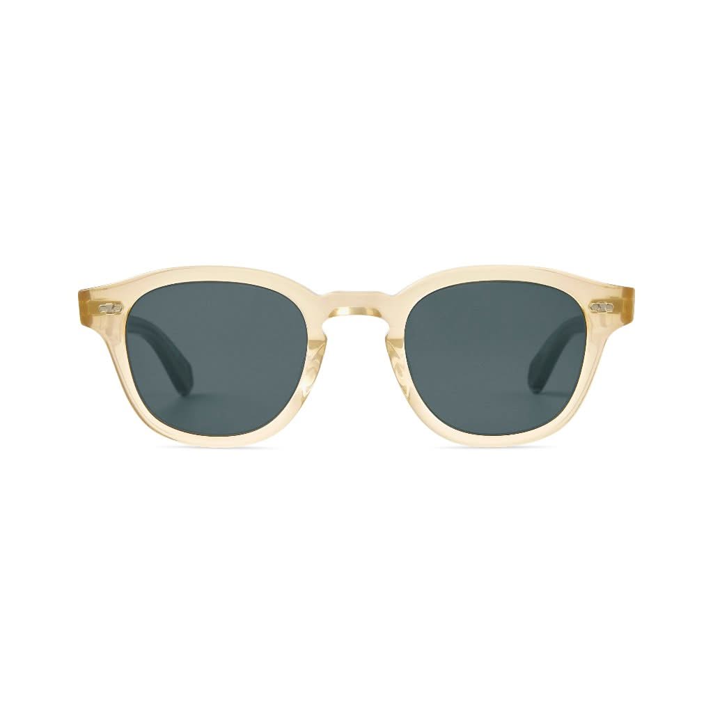 Frontansicht der Sonnenbrille James S von Mr. Leight in der Farbe summit white gold select - stilvolles Accessoire für den Sommer bei Brillen Schneider München