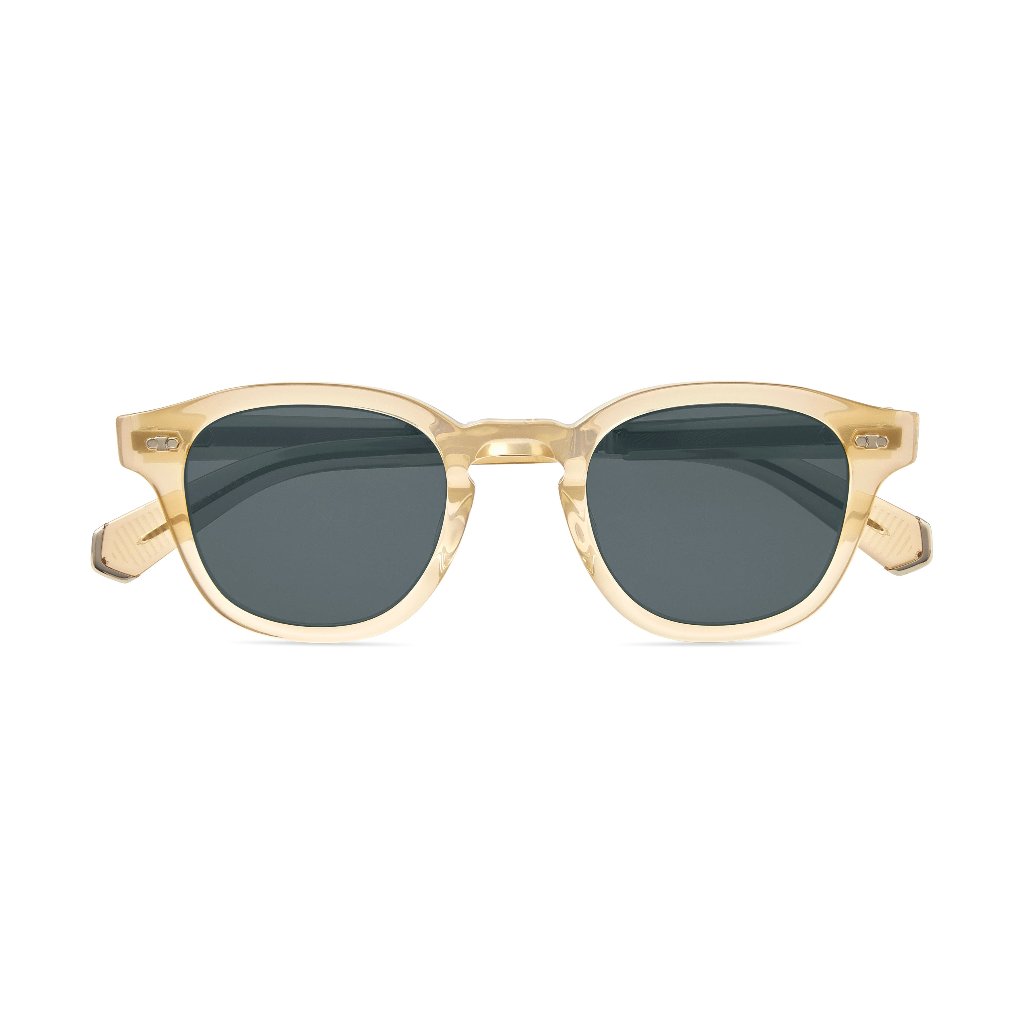 modische Sonnenbrille James S von Mr. Leight in dezenten Gelbton - zeitlose Designerbrille bei Brillen Schneider in München finden