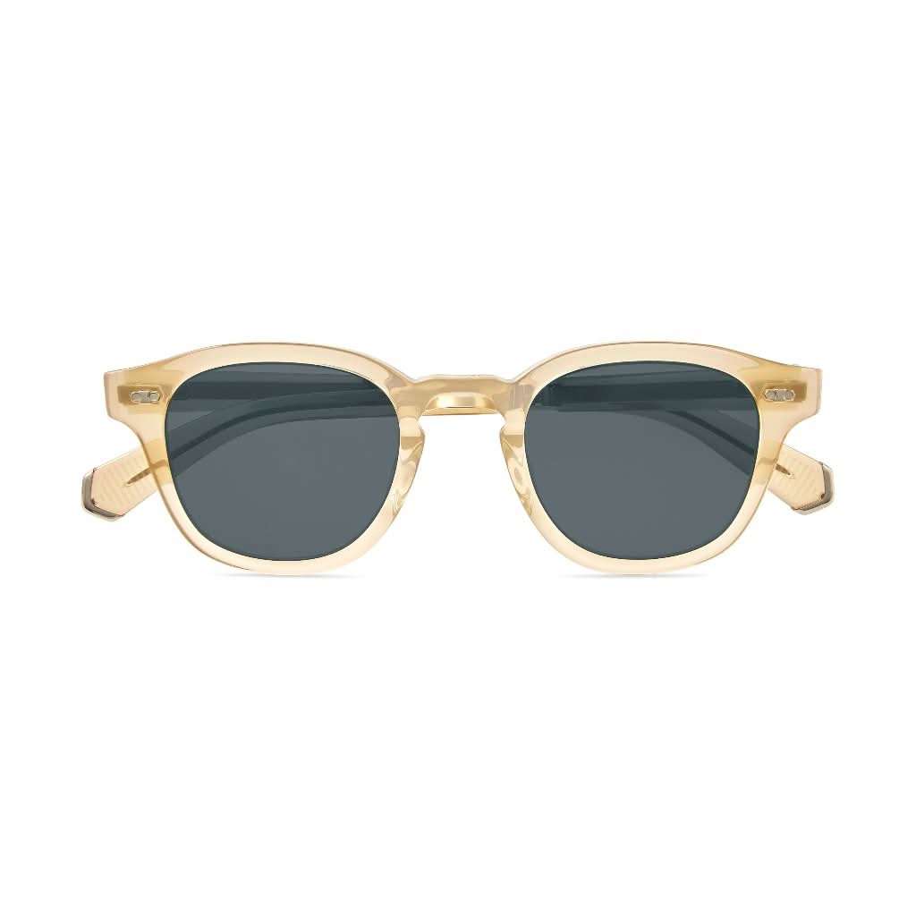 modische Sonnenbrille James S von Mr. Leight in dezenten Gelbton - zeitlose Designerbrille bei Brillen Schneider in München finden
