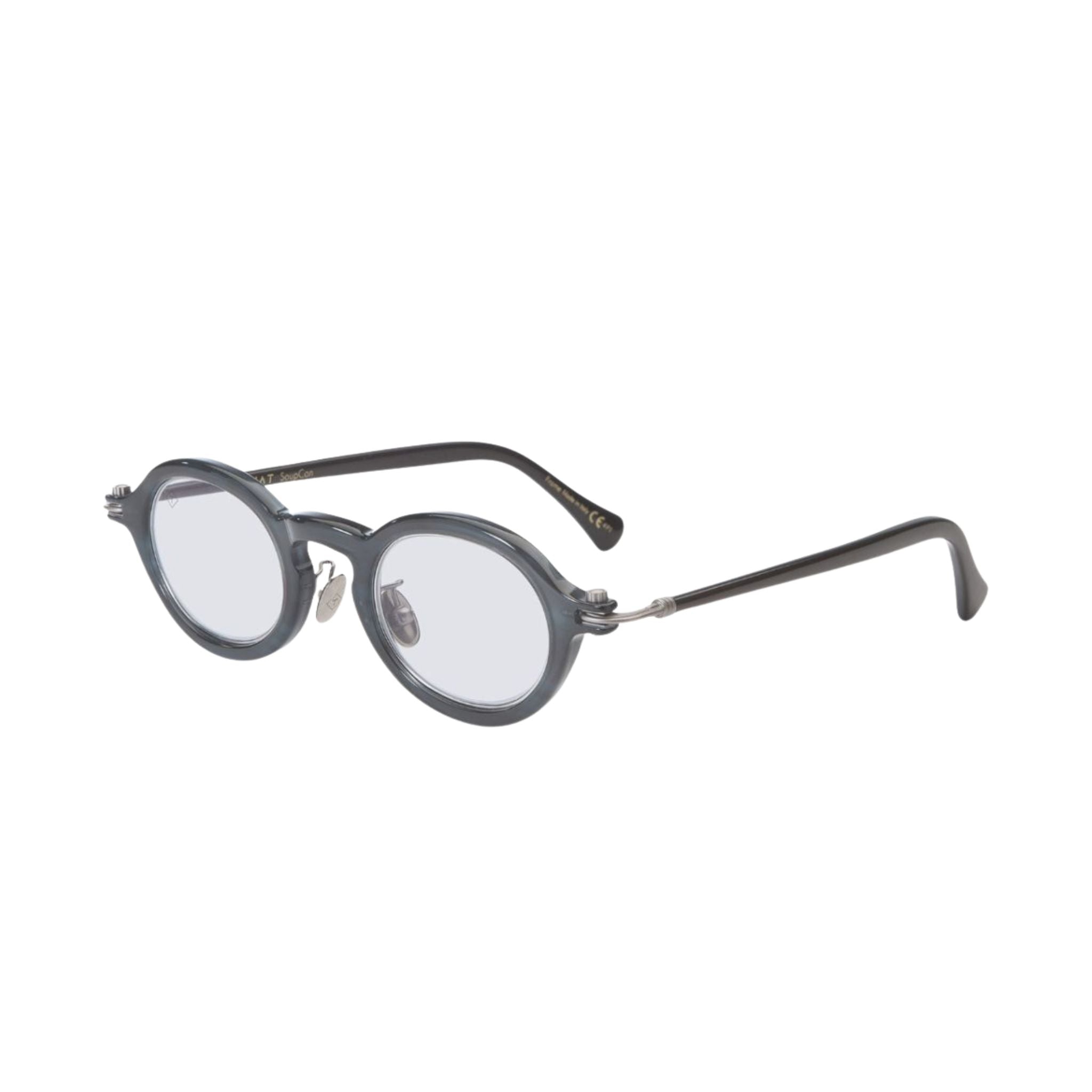 TAVAT Token Sun Petrol Blue Havana Seitenansicht – handgefertigte Luxus-Sonnenbrille mit Metallbügeln bei Optiker Brillen Schneider München
