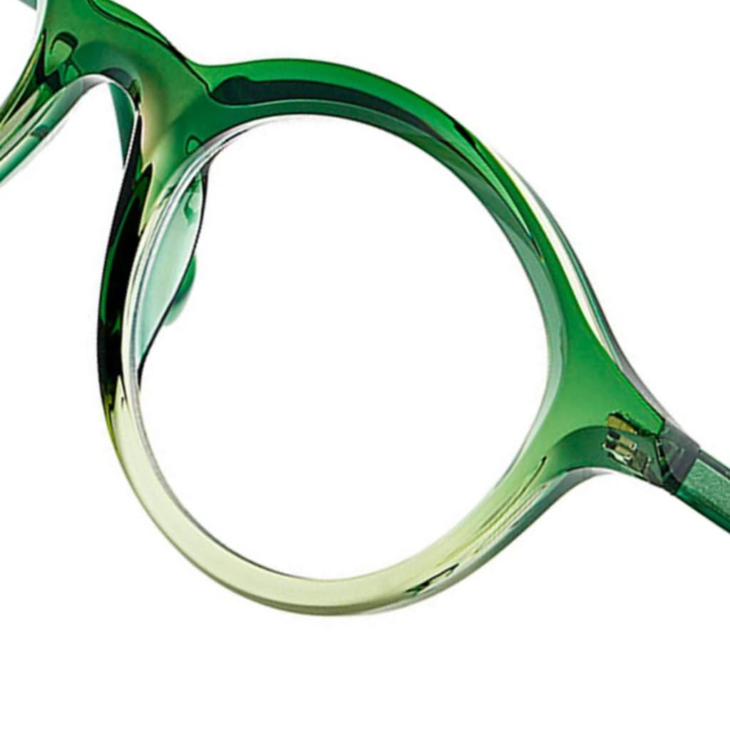 Theo Eyewear Brille Modell Dagbreek 11 mit grünem Farbverlauf – elegante Designerbrille bei Brillen Schneider in München, ideal für anspruchsvolle Träger.
