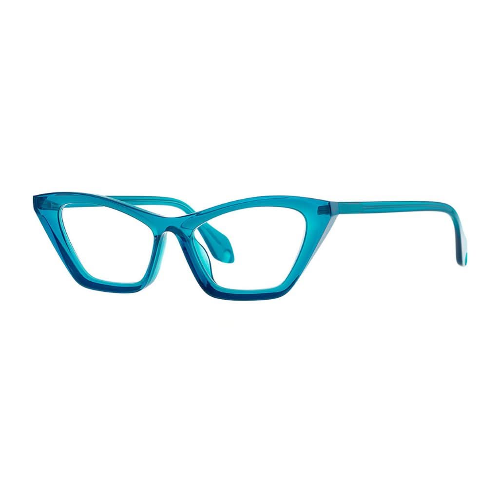 Theo Eyewear Mille+89 Brille in Blau, modernes Design mit hochwertigem Rahmen. Entdecken Sie dieses stilvolle Modell bei Brillen Schneider in München für perfekten Tragekomfort.