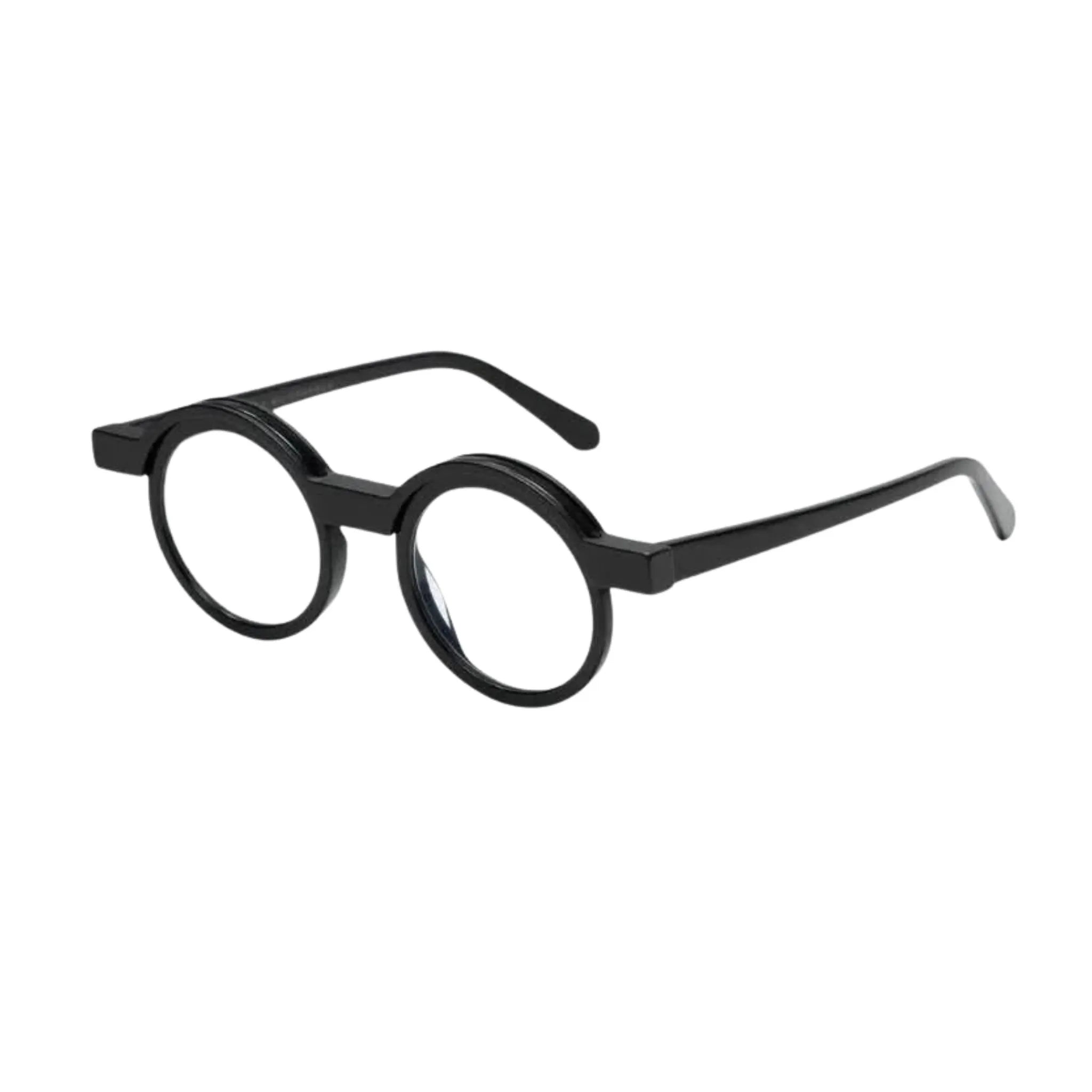 Seitenansicht Veronika Wildgruber Eyewear Tyrell in black - aus hochwertigen Aluminium für einen modernen Look jetzt bei Brillen Schneider in München