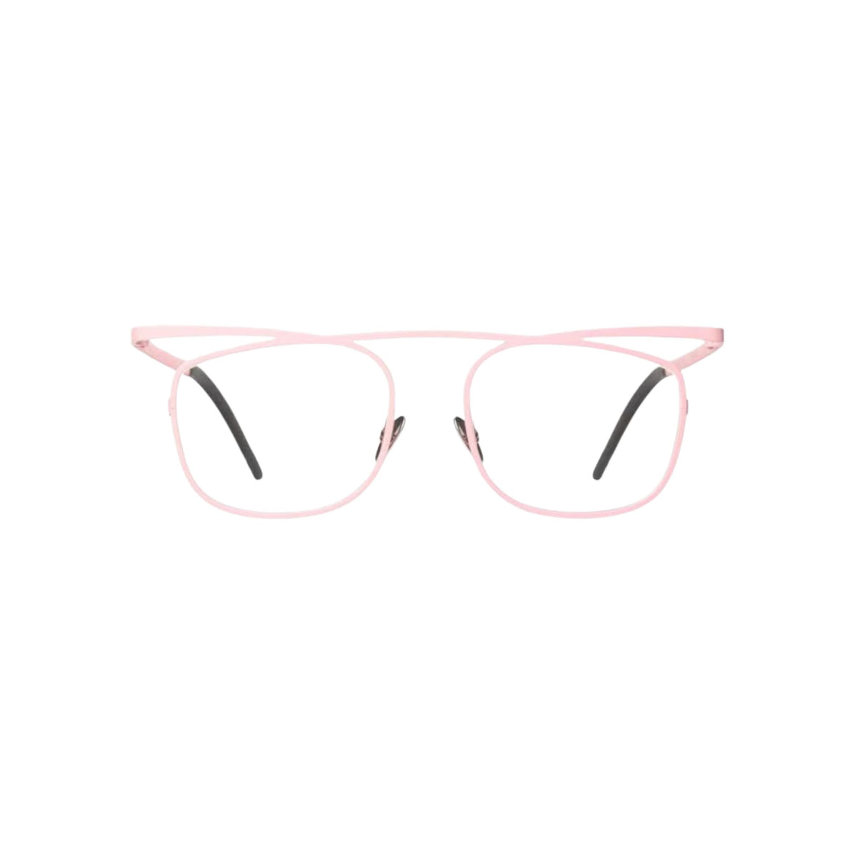 Frontansicht der Veronika Wildgruber ROBIN 085 in Rose – moderne Pilotenbrille mit fließender Linienführung bei Brillen Schneider München