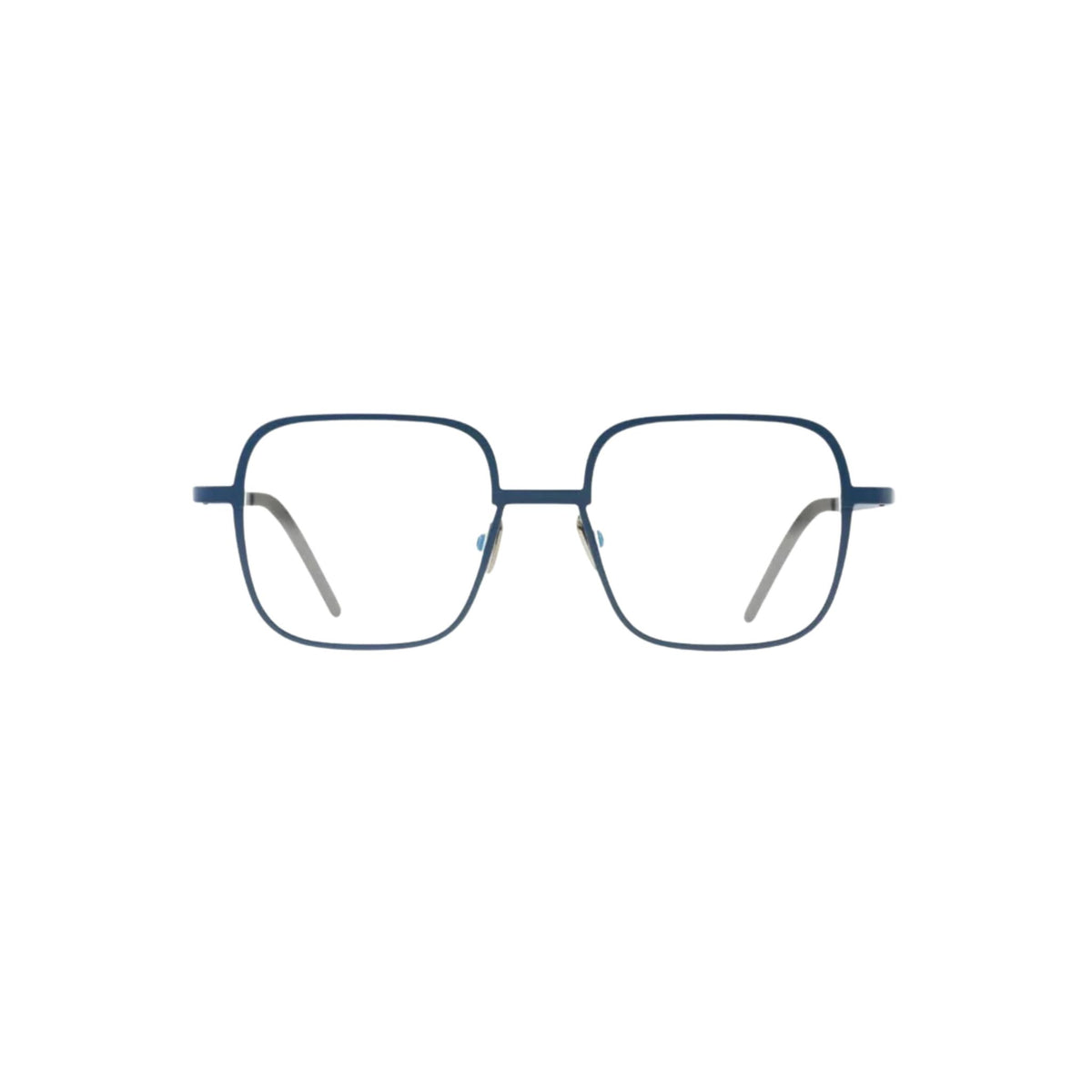 Frontansicht der Veronika Wildgruber WALKER 088 in bottle green – quadratische Designerbrille aus Metall mit ruhiger Linienführung bei Brillen Schneider München